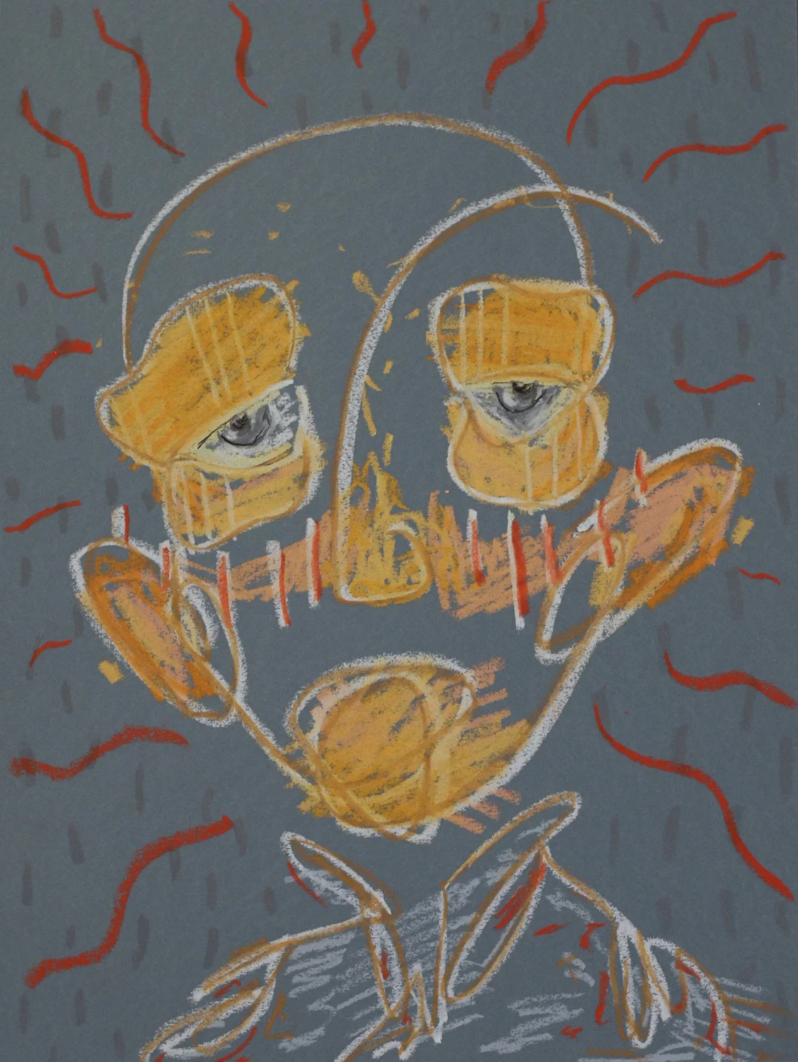 Untitled 12x16” Oil pastel on paper 2017
