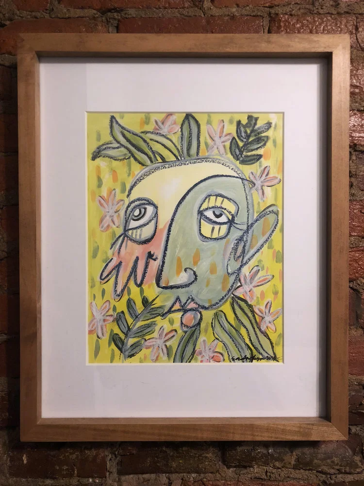 Untitled 11x14” Acrylic paint and oil pastel on paper 2018
