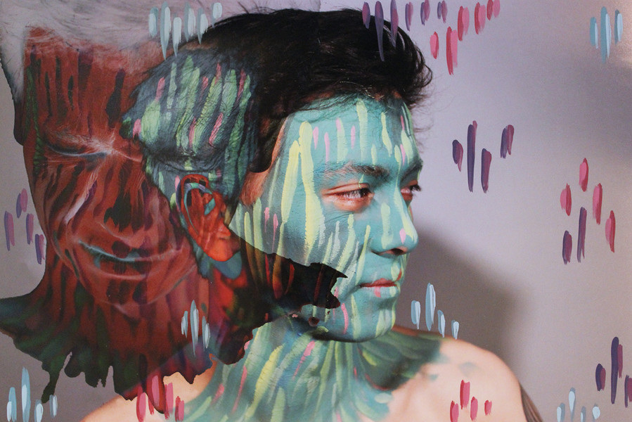 Untitled, 11x14” Giclee print and acrylic paint, 2015