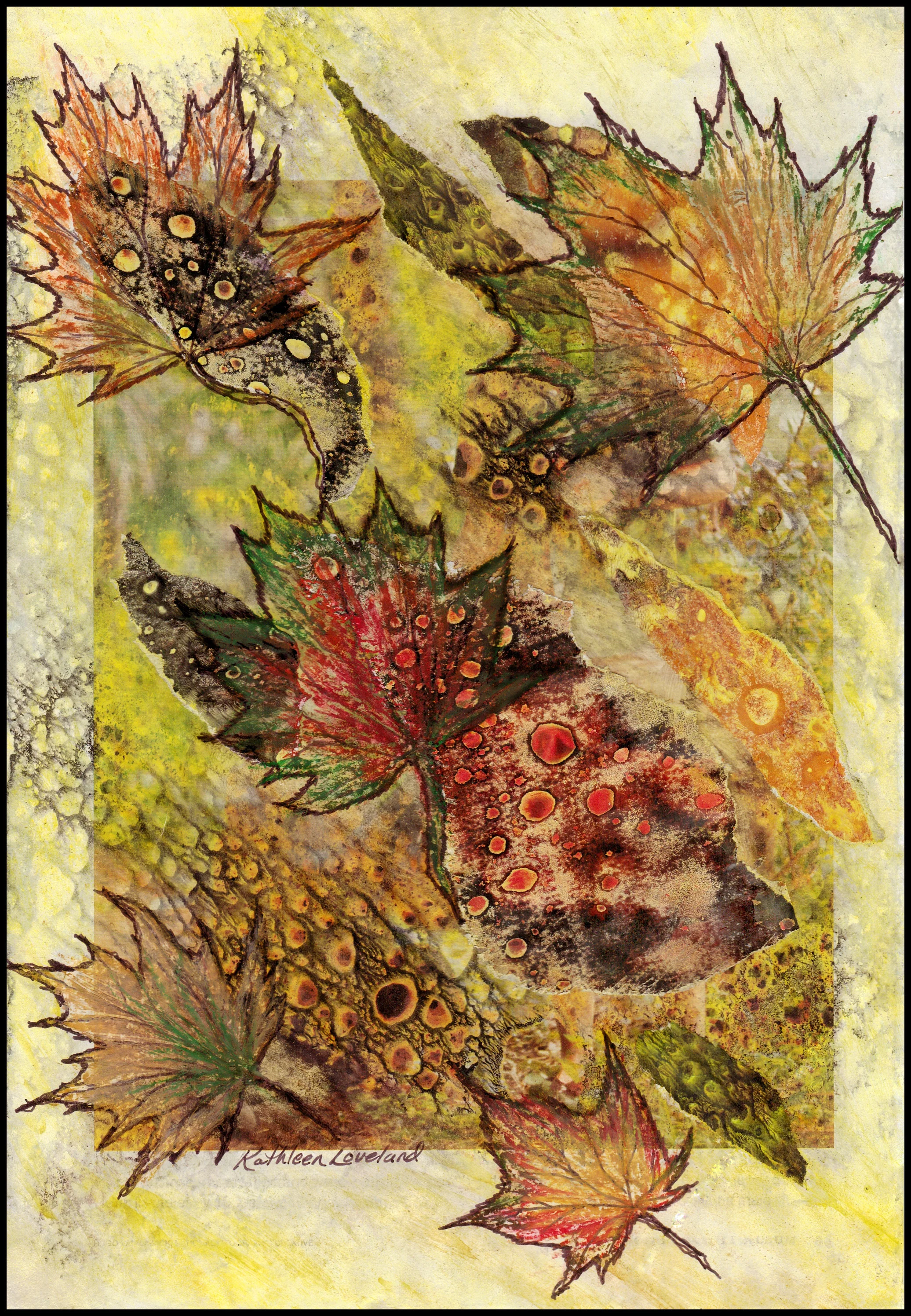 Autumn Leaves Dancing In The Breeze