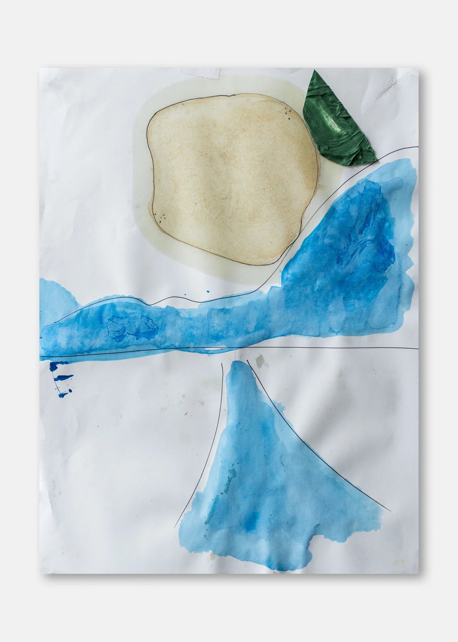 Untitled Pigment and collaged acrylic on paper 45.5 x 61 cm 24 x 18 in