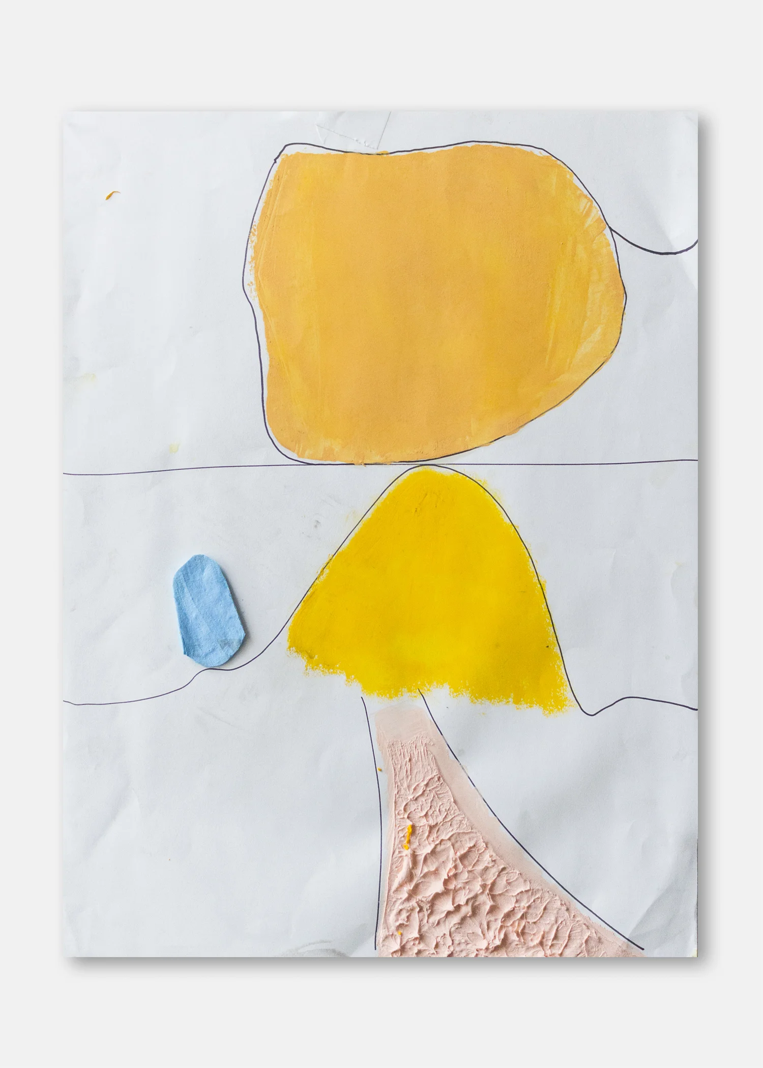 Untitled Pigment, acrylic and collaged acrylic on paper 45.5 x 61 cm 24 x 18 in