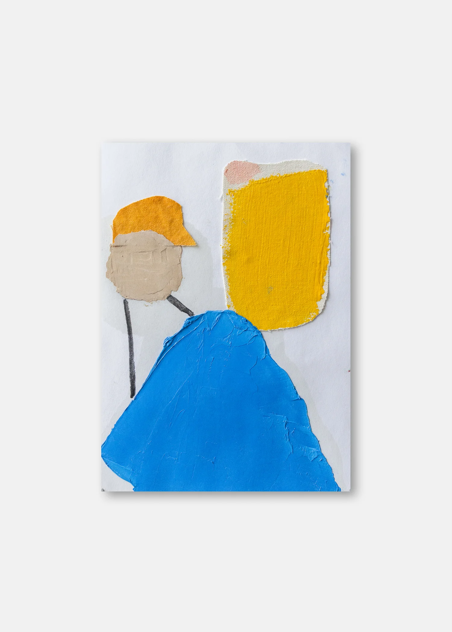 Untitled Pigment, acrylic, charcoal, collaged acrylic & dyed cotton on paper 28 x 19.5 cm 11 x 8 in