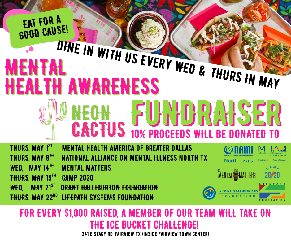 Mental Health Awareness - Neon Cactus Gives Back