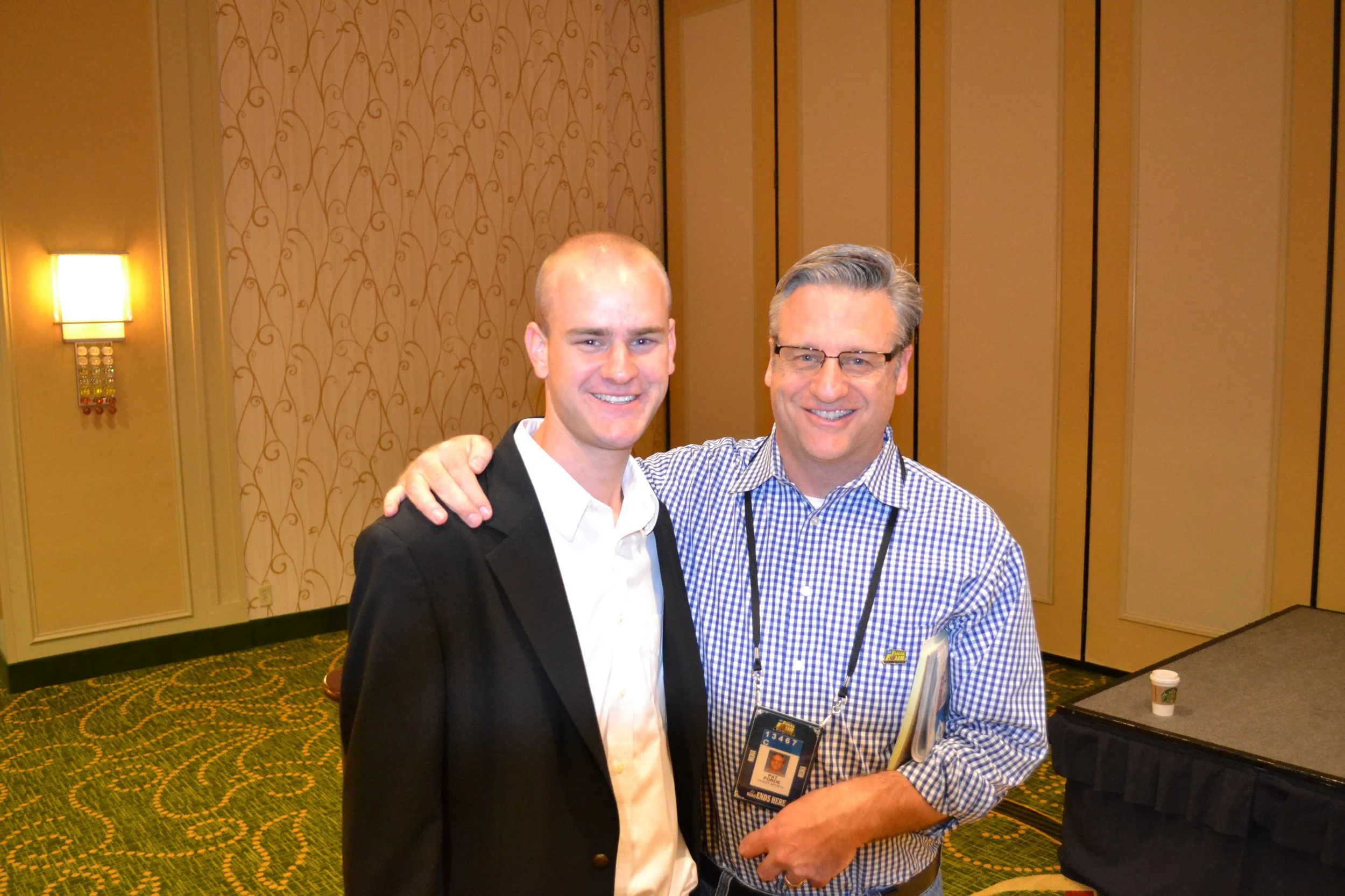 Meeting Pat Forde of Yahoo Sports during the Full Court Press seminar