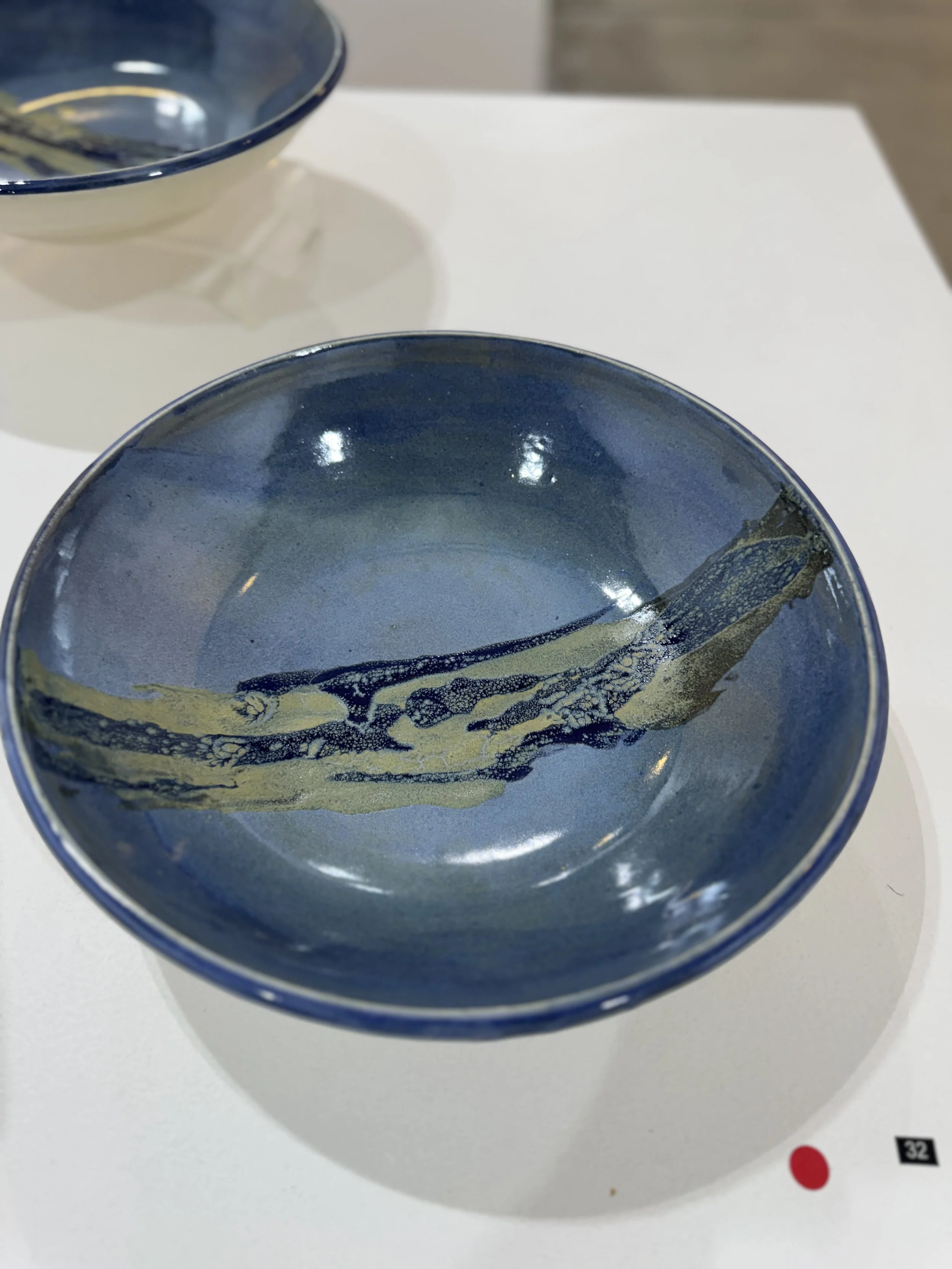  NO.32,  LARGE DISH MULTIGLAZED    Roland Gregory    $90  SOLD 