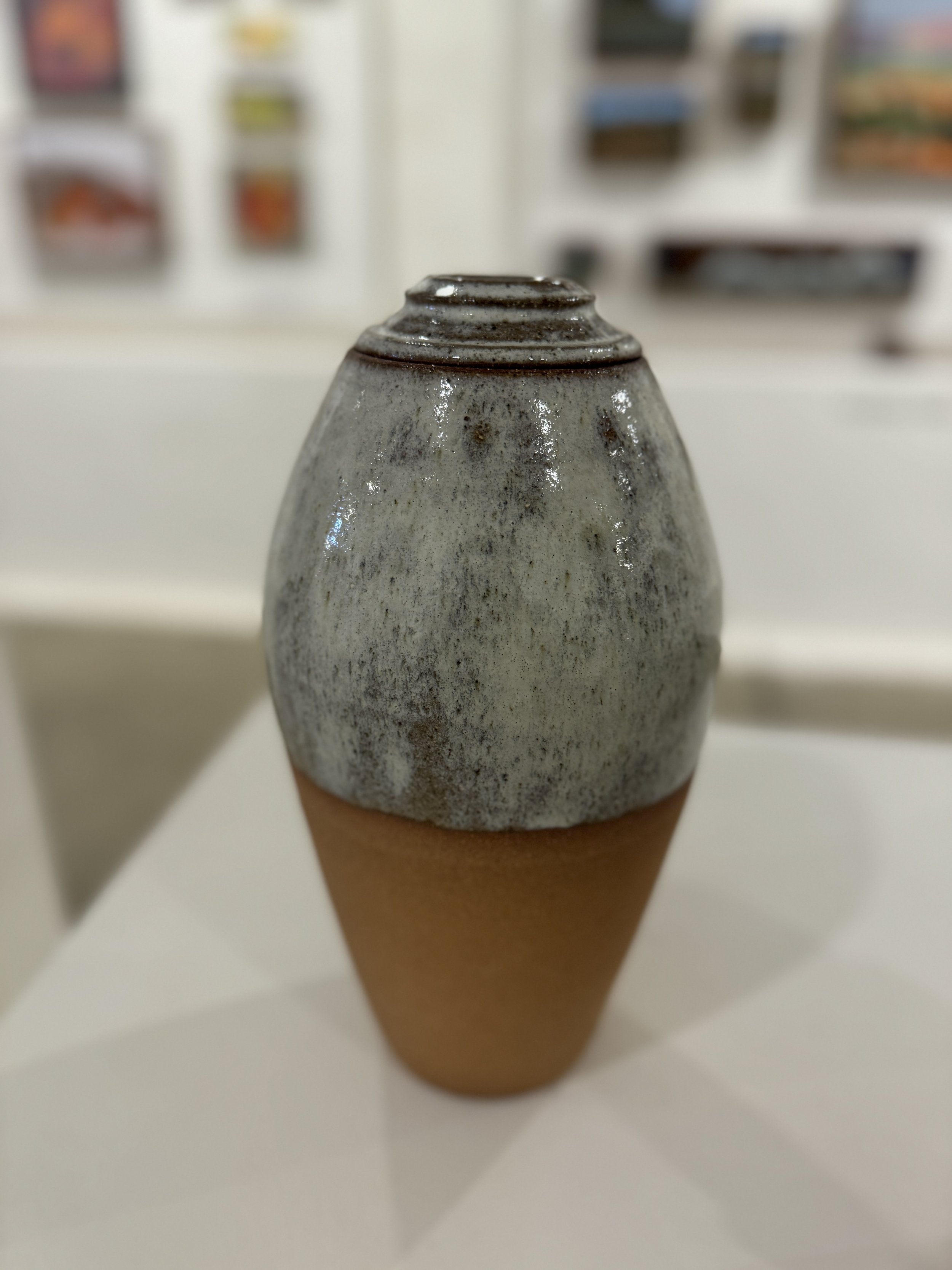 Red Stone 1, Stoneware, Mixed Stains and Glazes, Joe Boas, $220