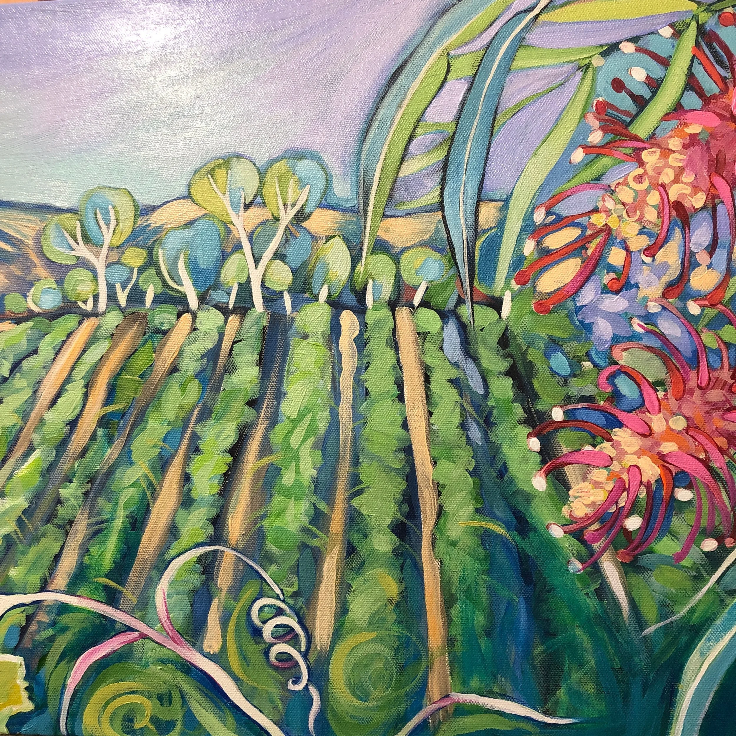 Sonja Maclean Australian bush and vines painting