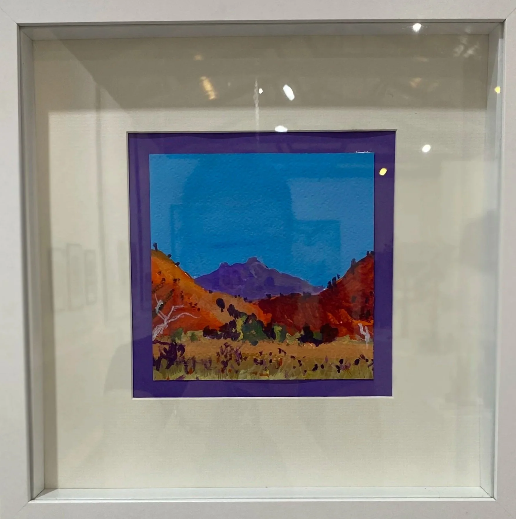  THE WAY TO ARKAROOLA NO.2     Acrylic on paper    45x45cm  Mary Margettes  $180each, $300 set of three