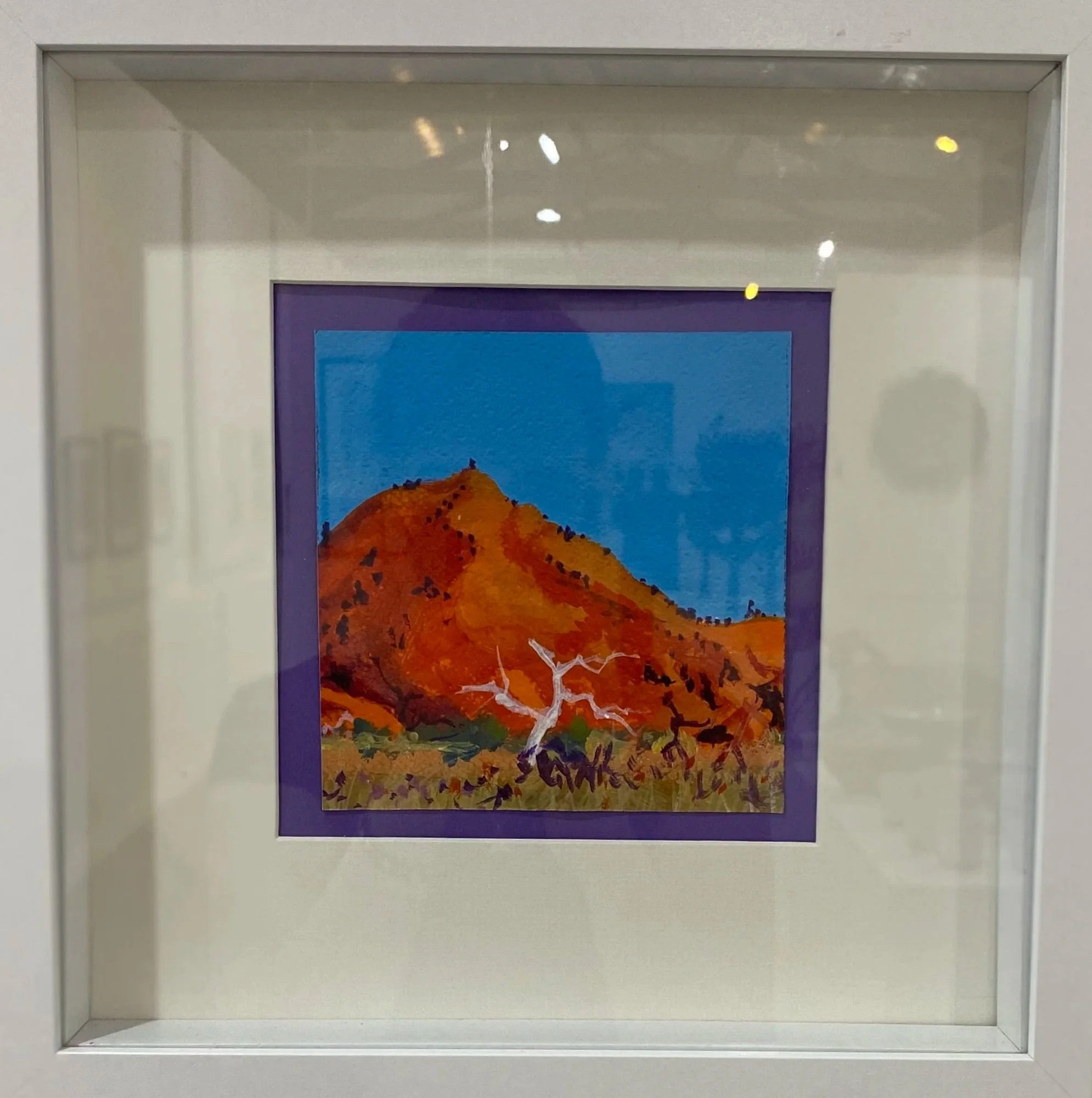  THE WAY TO ARKAROOLA NO.3     Acrylic on paper    45x45cm  Mary Margettes  $180each, $300 set of three