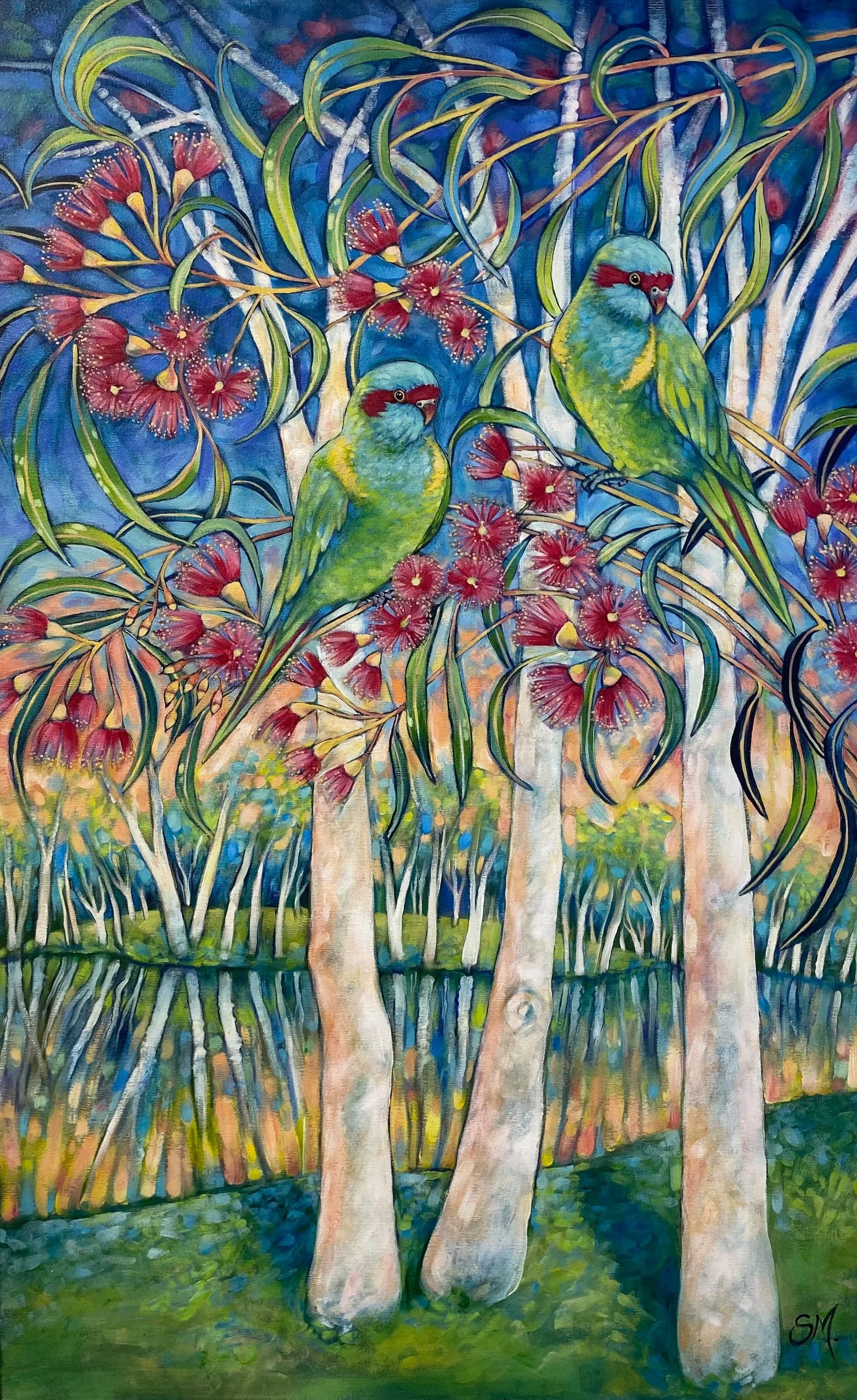  MUSKS AT DUSK     Acrylic on canvas    Sonja Maclean  $1600