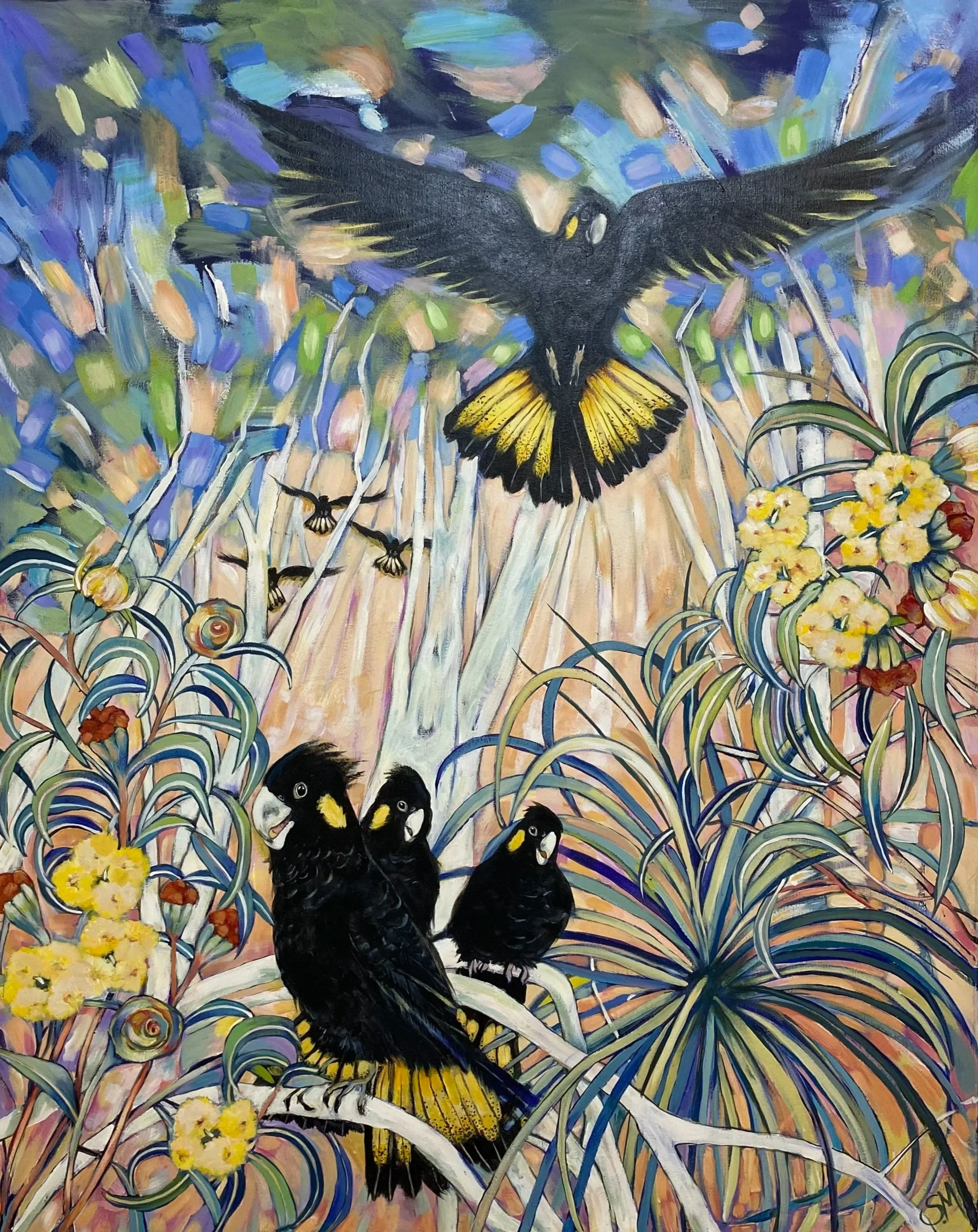  A MCLAREN VALE TAIL     Acrylic on canvas     Sonja Maclean  $2200