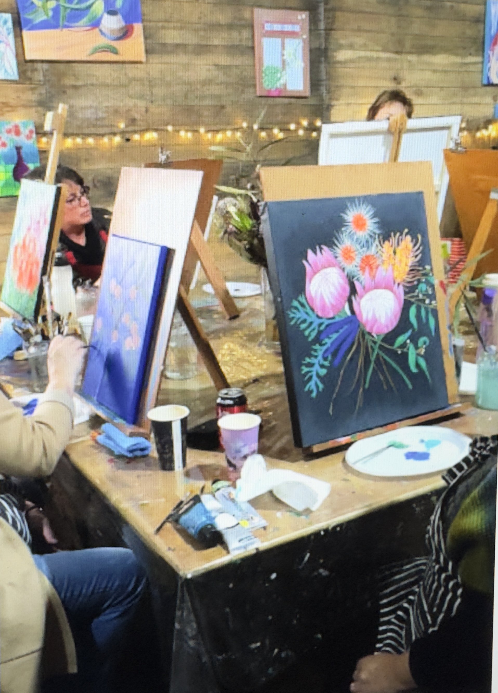 PAINT &amp; SIP WORKSHOP || Wild Australian Native Painting Class with Food and Wine