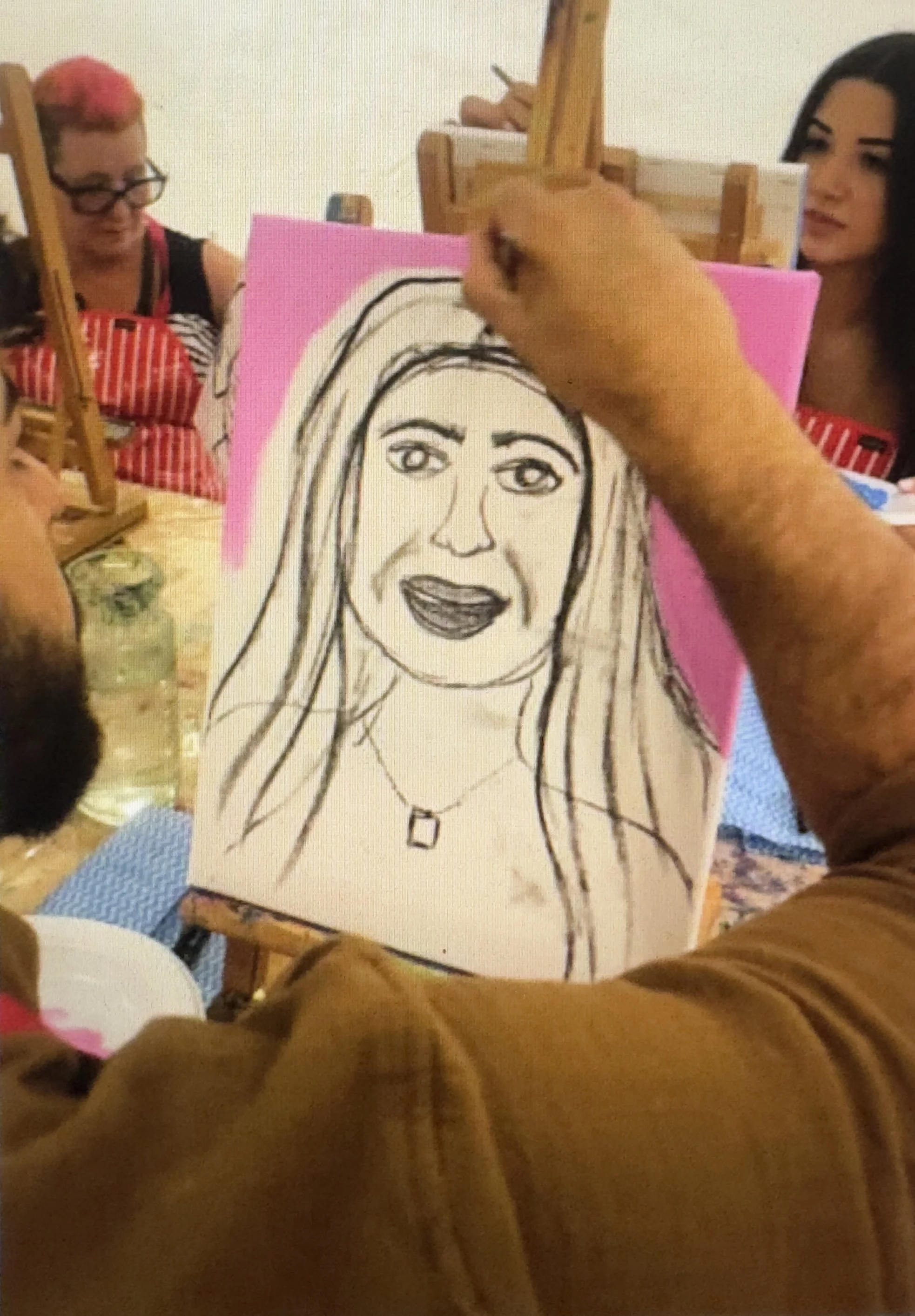 PAINT &amp; SIP WORKSHOP ||PAINT YOUR PARTNER Class with Food and Wine