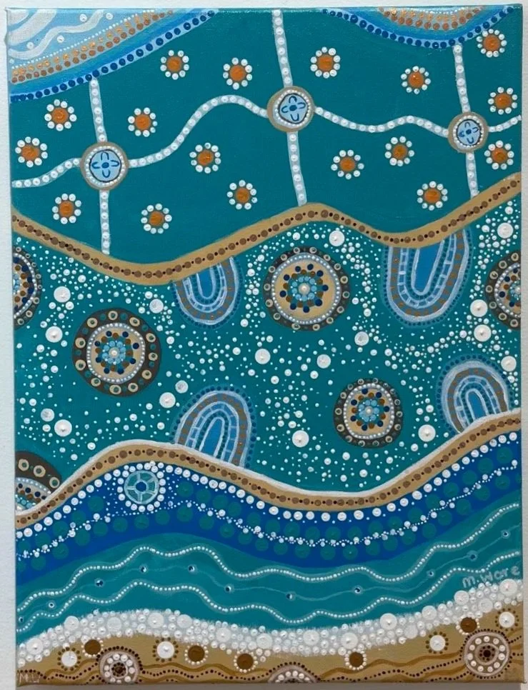  TIDES OF CONNECTION   Acrylic on canvas   Marley Ware  $180  SOLD