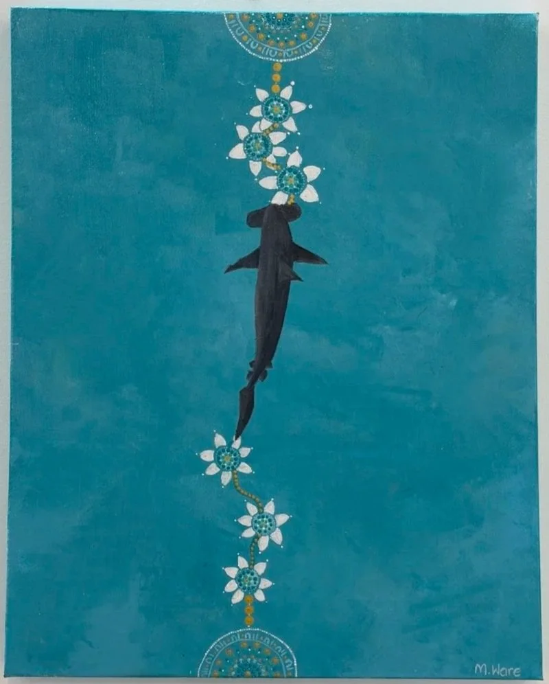  JOURNEY WRITTEN IN WATER   Acrylic on canvas   Marley Ware  $180