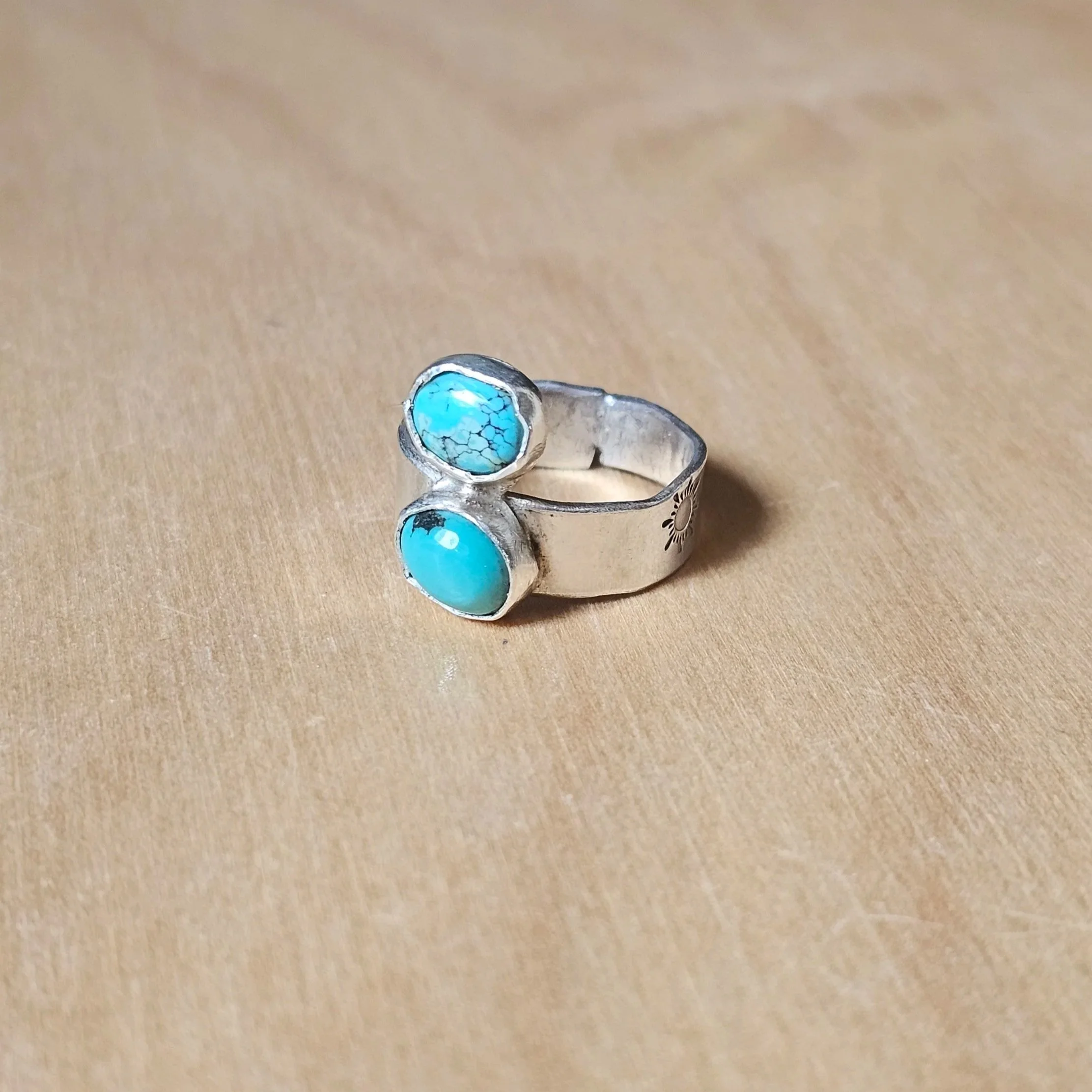 Sterling silver and Hubie turquoise