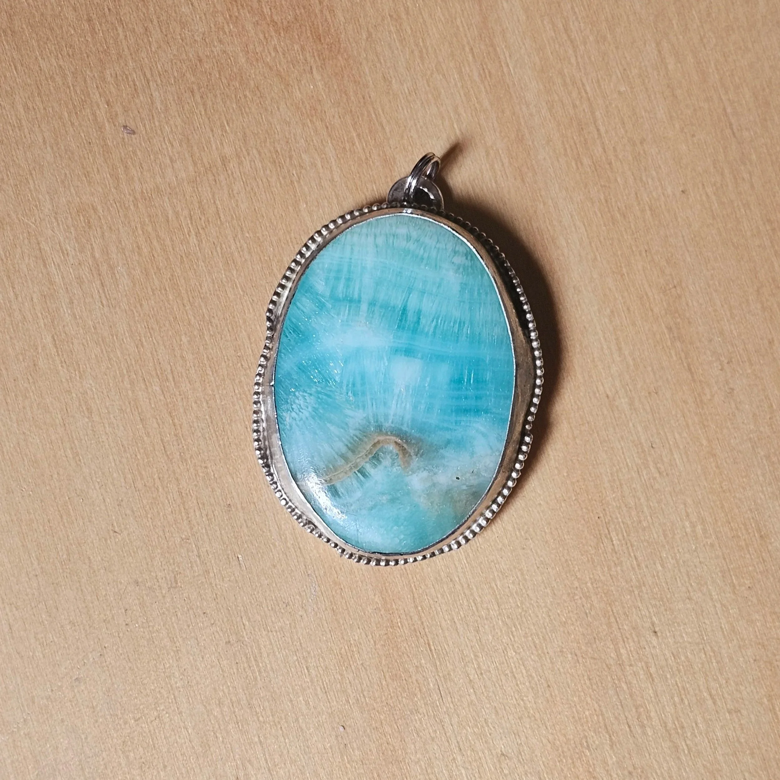 Sterling silver and calcite and aragonite