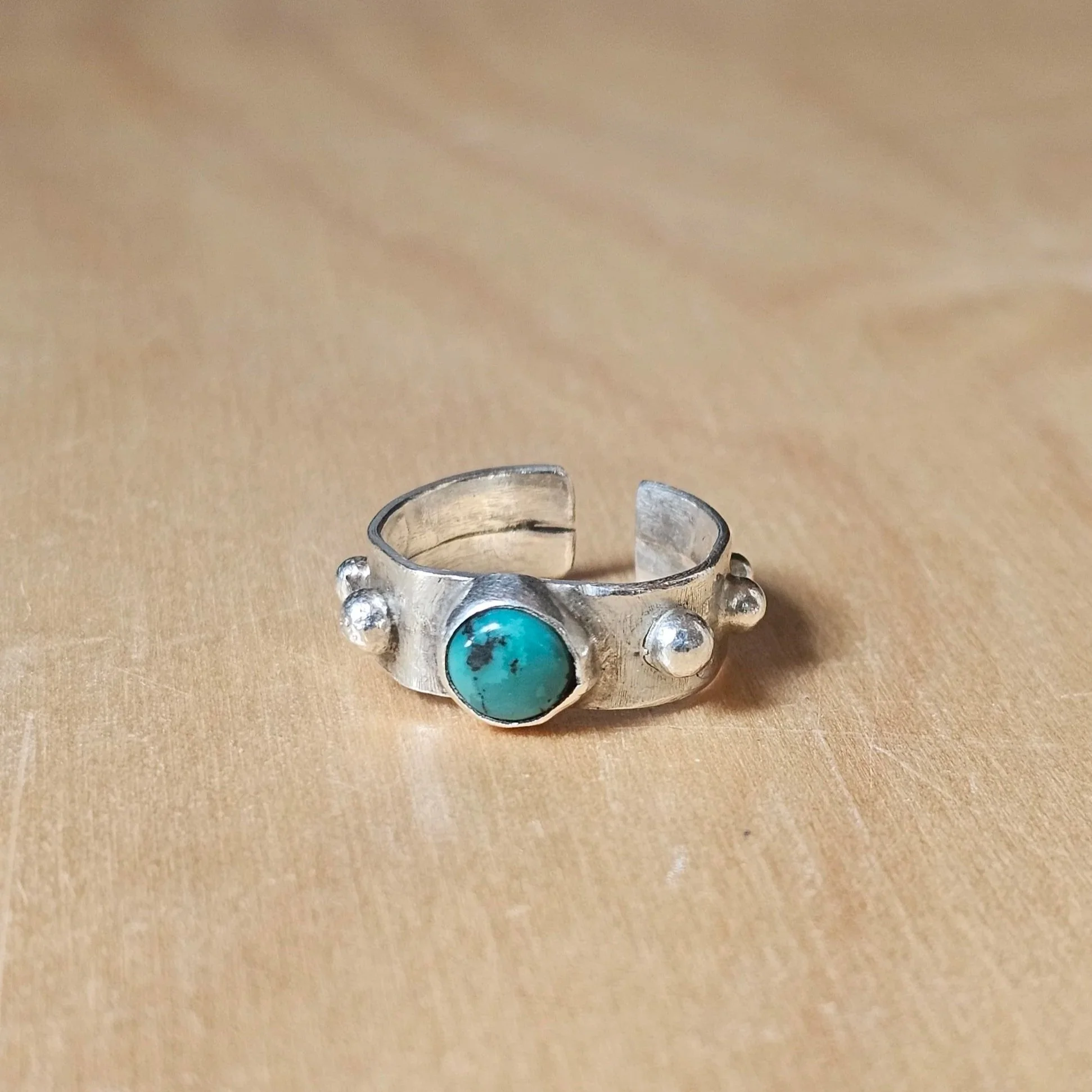 Sterling silver with Hubie turquoise