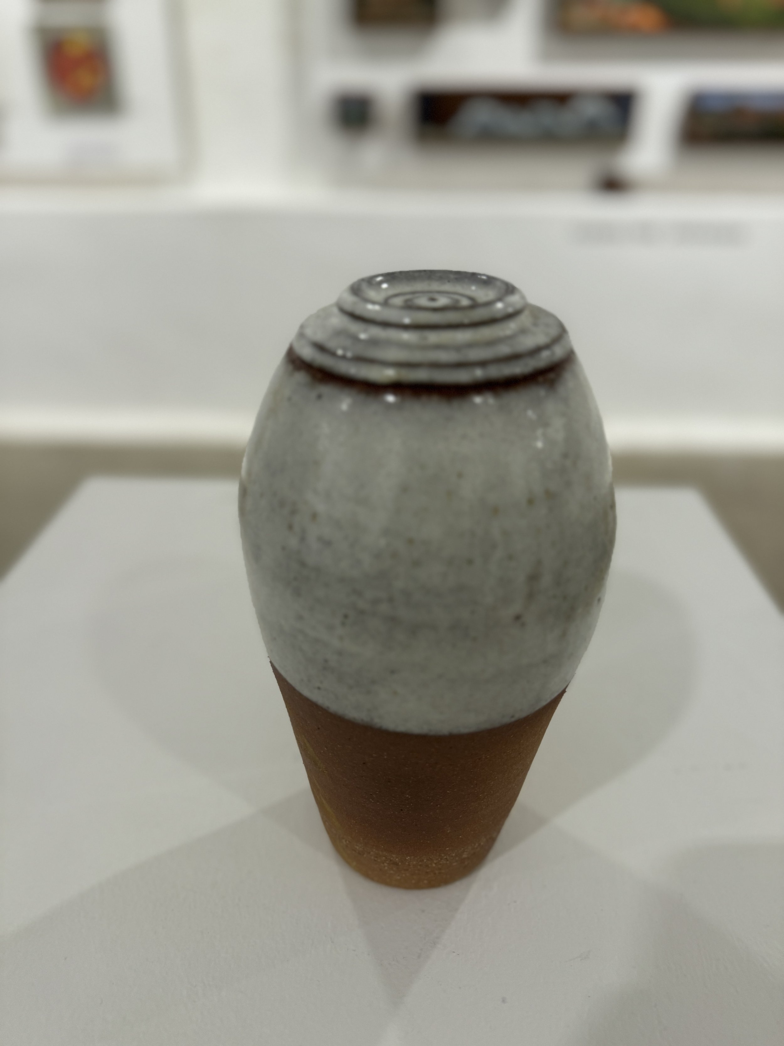 Red Stone 2, Stoneware, Mixed Stains and Glazes, Joe Boas, $180