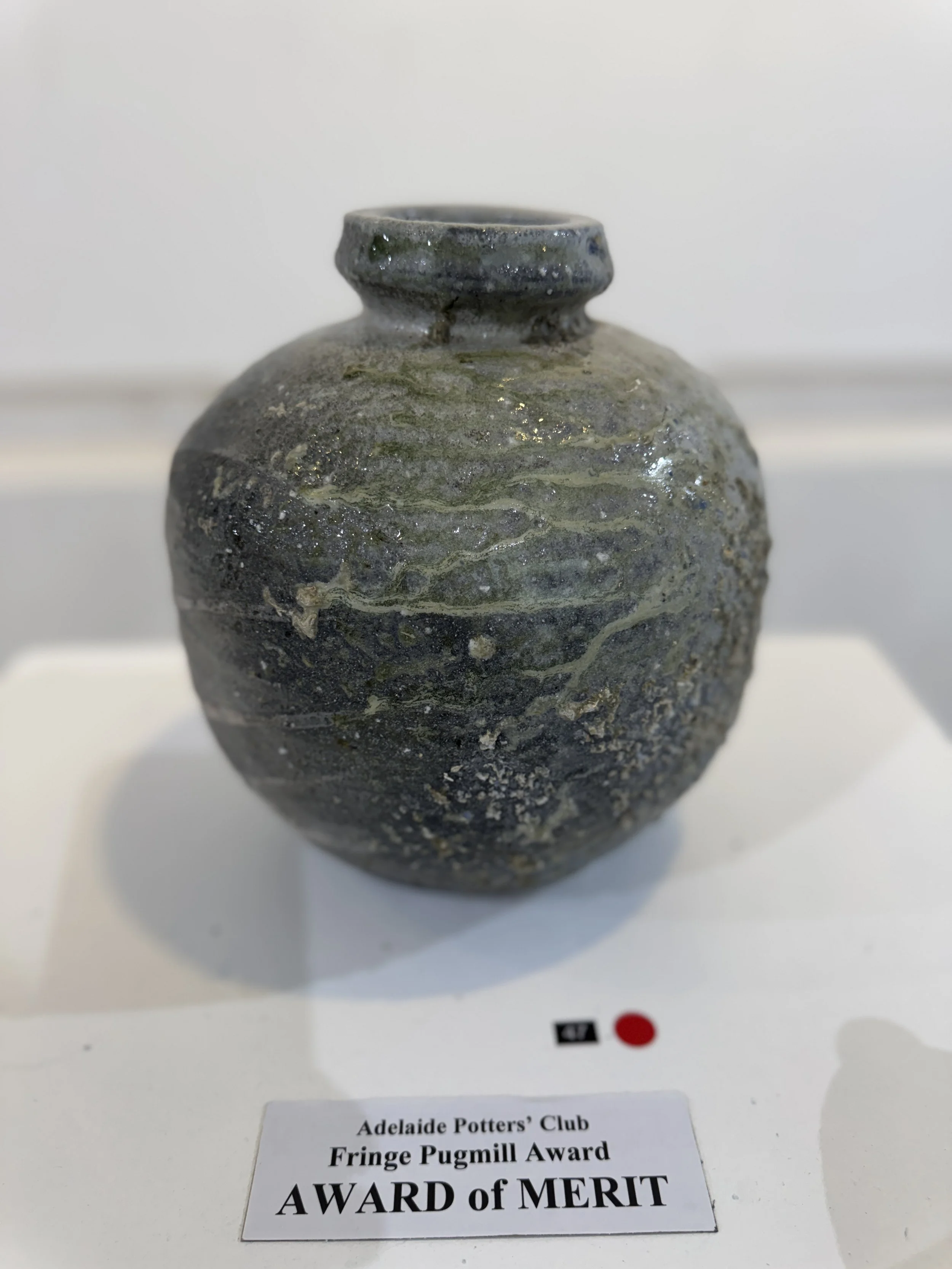  NO.47, LARGE WOOD FIRED VASE   Tim Bromley   $250  SOLD 