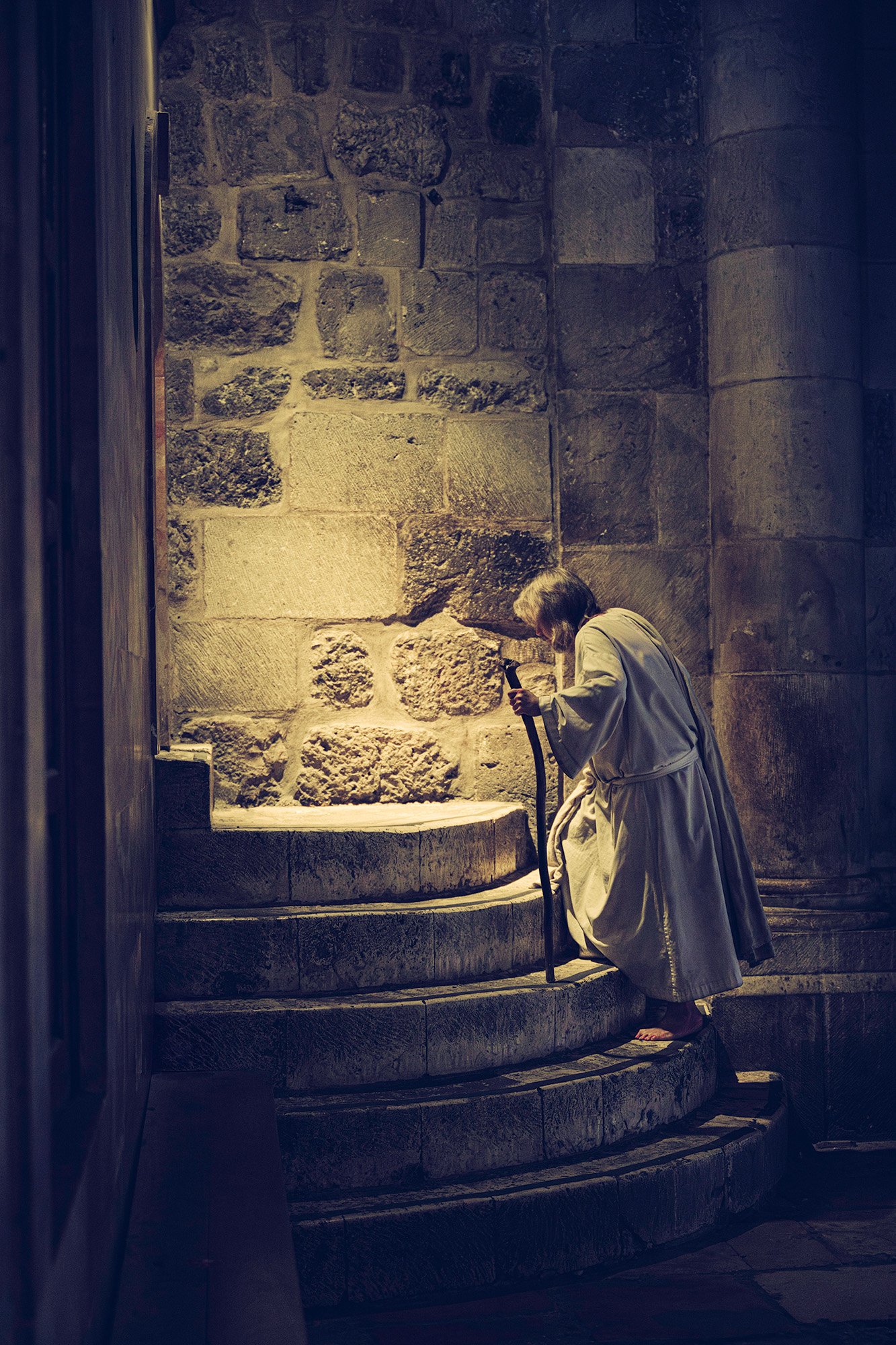 ASCENDING GOLGOTHA (Church of the Holy Sepulchre) Pigment print on cotton rag 60 x 90cm Steve Trutwin Framed $950 Unframed $750