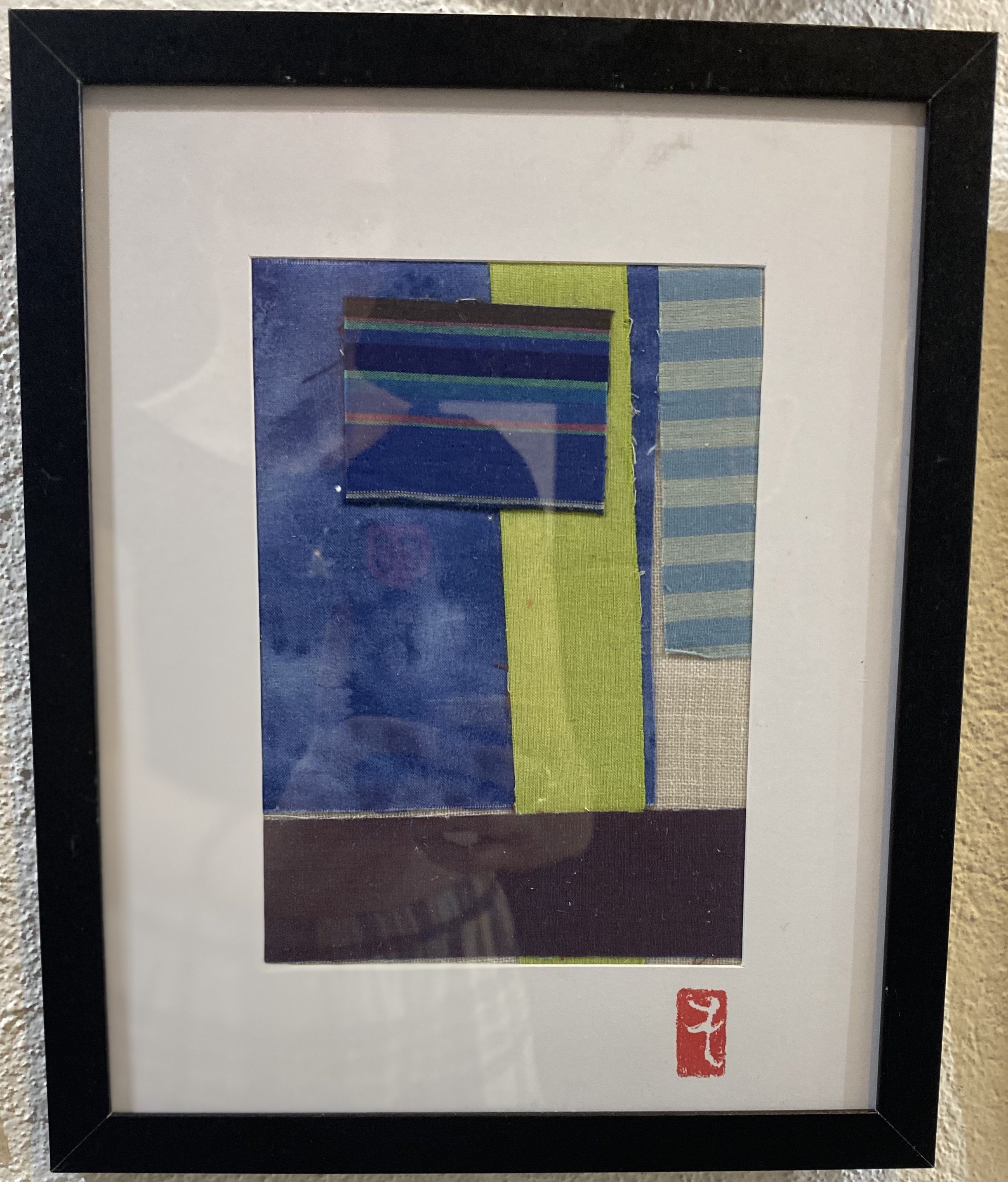  SMALL FABRIC COLLAGE, NO.2    Assorted fabric   27 x22cm   Fiona Wannenmacher  $79