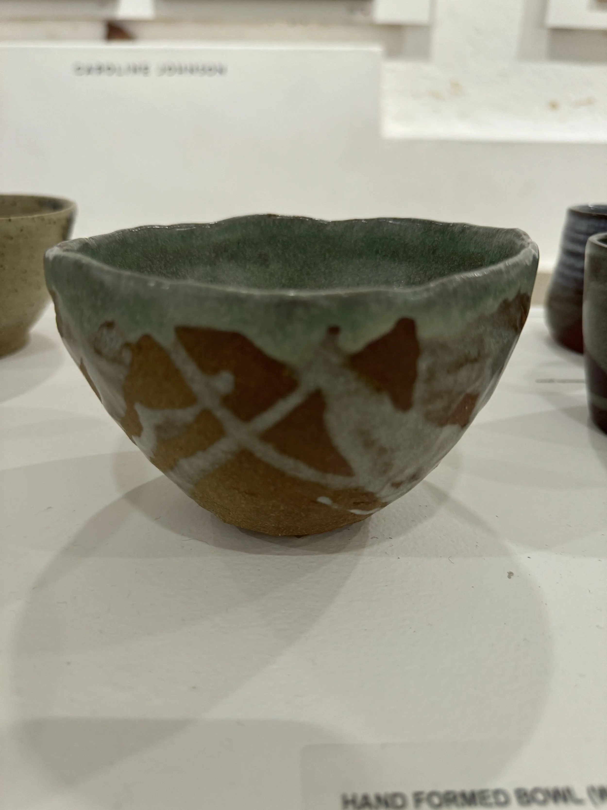 Hand Formed Bowl (Wide), Wild Clay, Wild Ochre Stain and Dolomite Glaze, Joe Boas, $120
