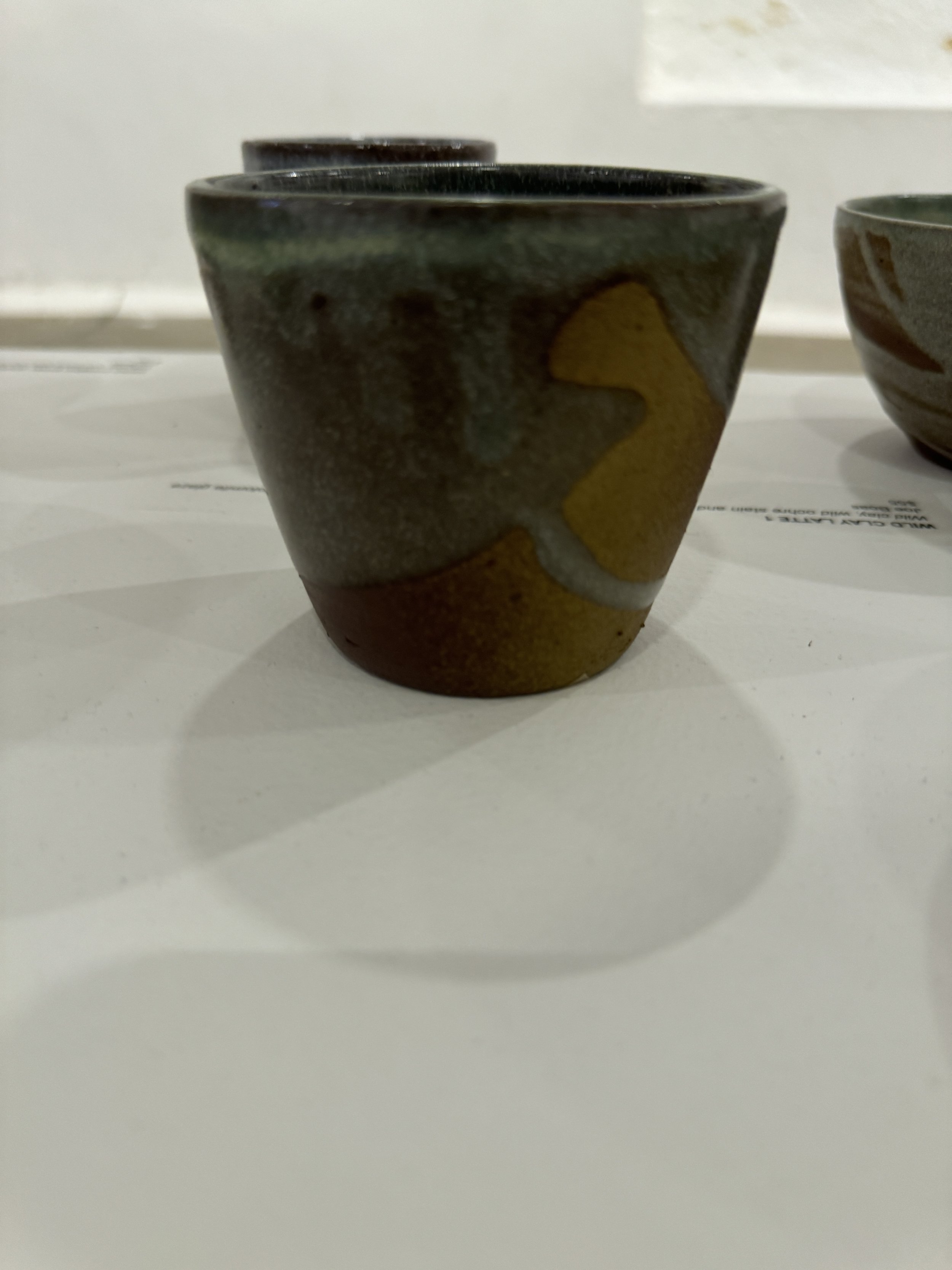 Wild Clay Latte 2, Wild Clay, Wild Ochre and Dolomite Glaze, Joe Boas, $55