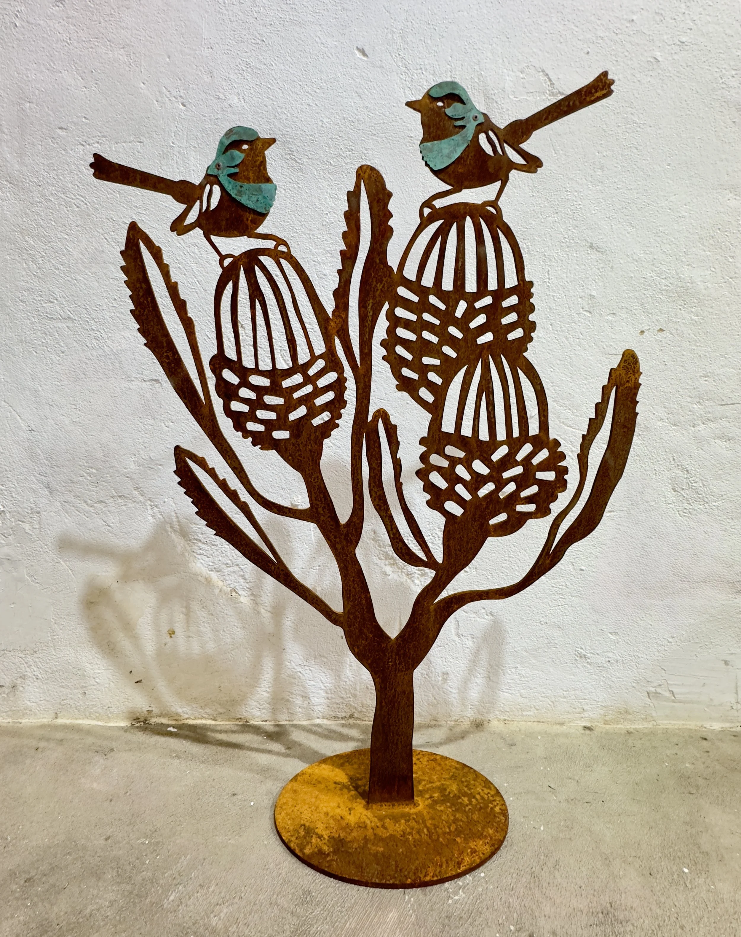  BANKSIA AND WRENS    Mild steel and copper    Anna Small  $550