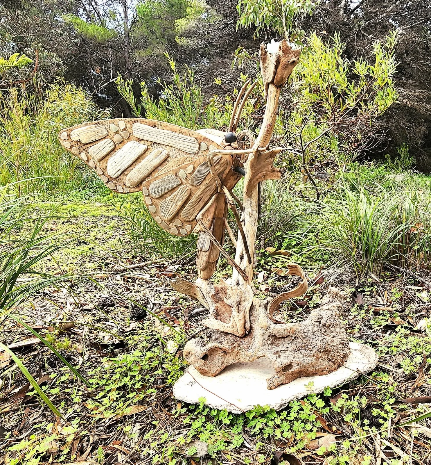 BUTTERFLY (MONARCH), Driftwood Sculpture, Alan Borg, $3,950