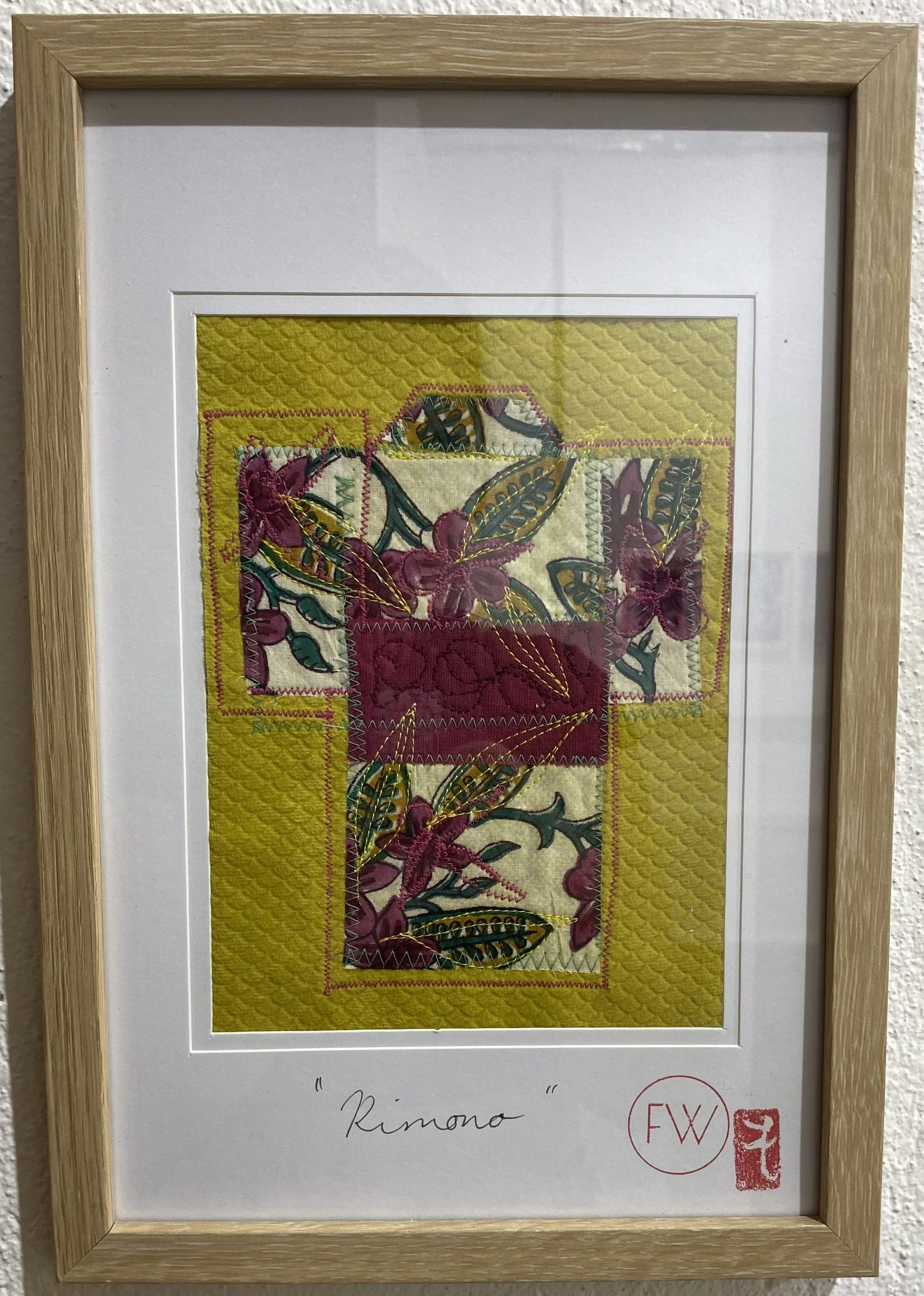  MEDIUM KIMONO, NO.1    Assorted fabric   30 x38cm   Fiona Wannenmacher  $89 SOLD
