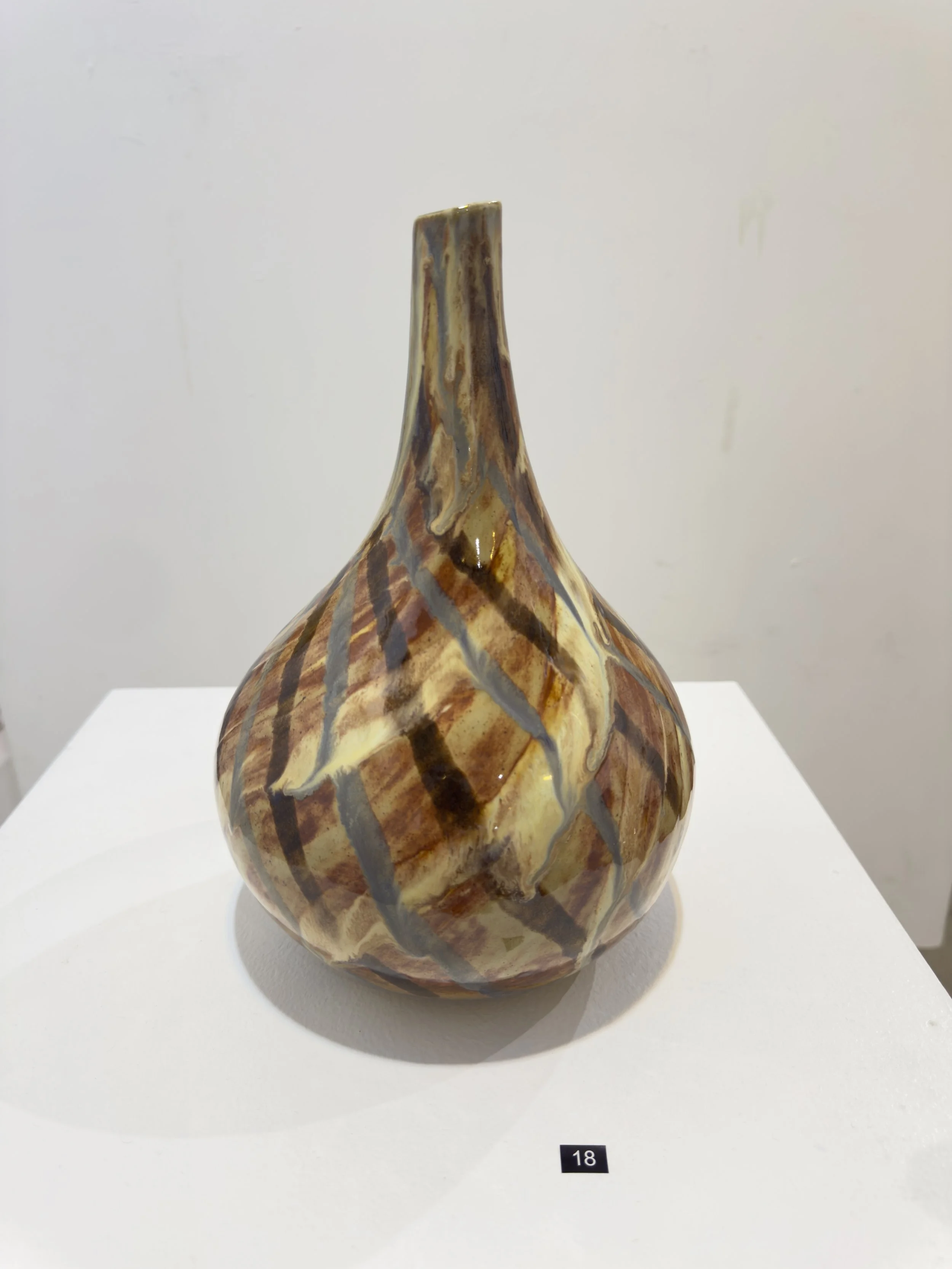  NO.18,  LARGE STRIPED VASE   Sarah Armstrong   $120