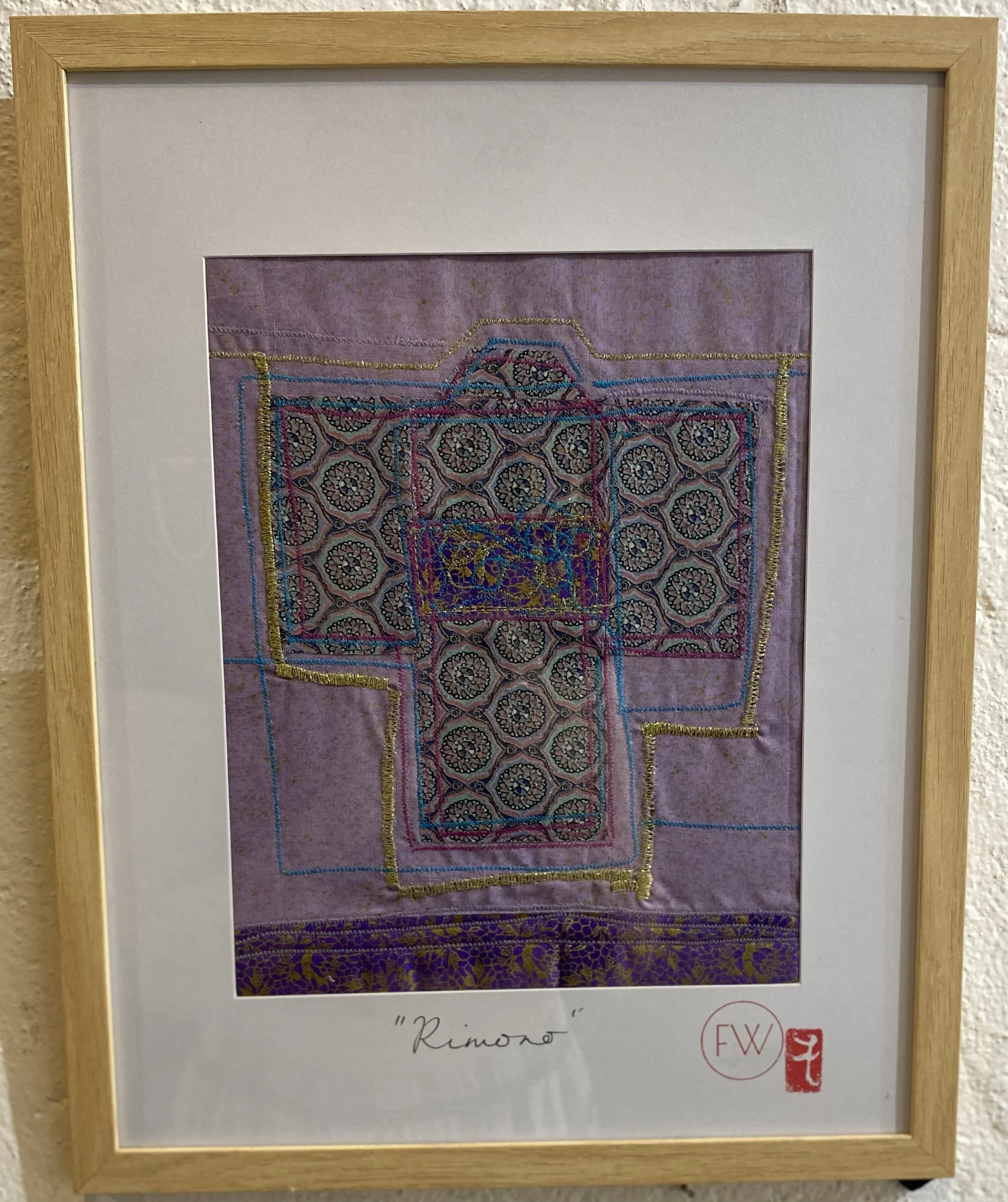  LARGE KIMONO, NO.1    Assorted fabric   30 x38cm   Fiona Wannenmacher  $9