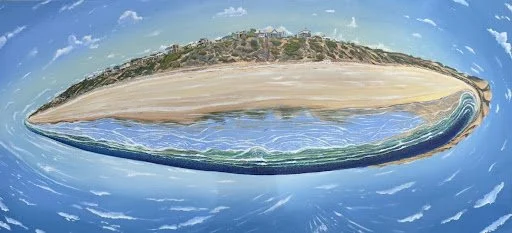  ALDINGA BEACH   Acrylic on canvas  Brian O'Malley 130 x 70cm $6,000
