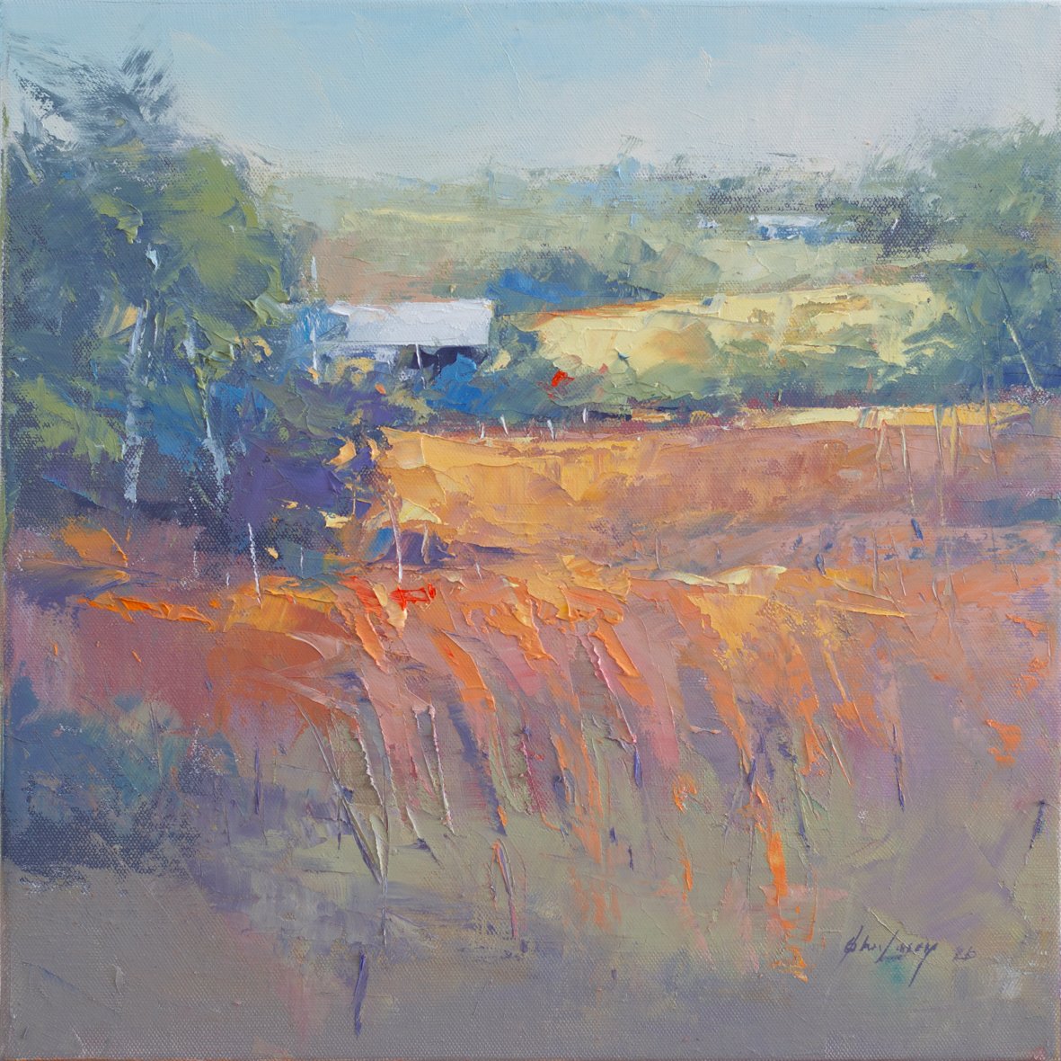  AFTER THE PICK   Oil on canvas  John Lacey 30 x 30cm $950