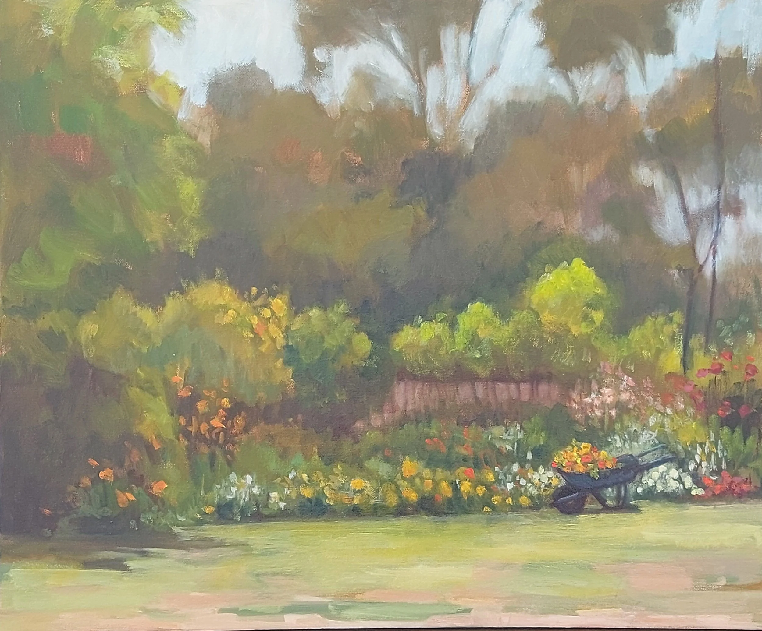  VINEYARD GARDEN    Oil on canvas   63x53cm  Bernadette Woodward  $450