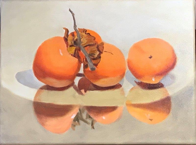 Afloat in Reflections, Oil on Canvas, 30 x 41cm, Caroline Johnson, $495