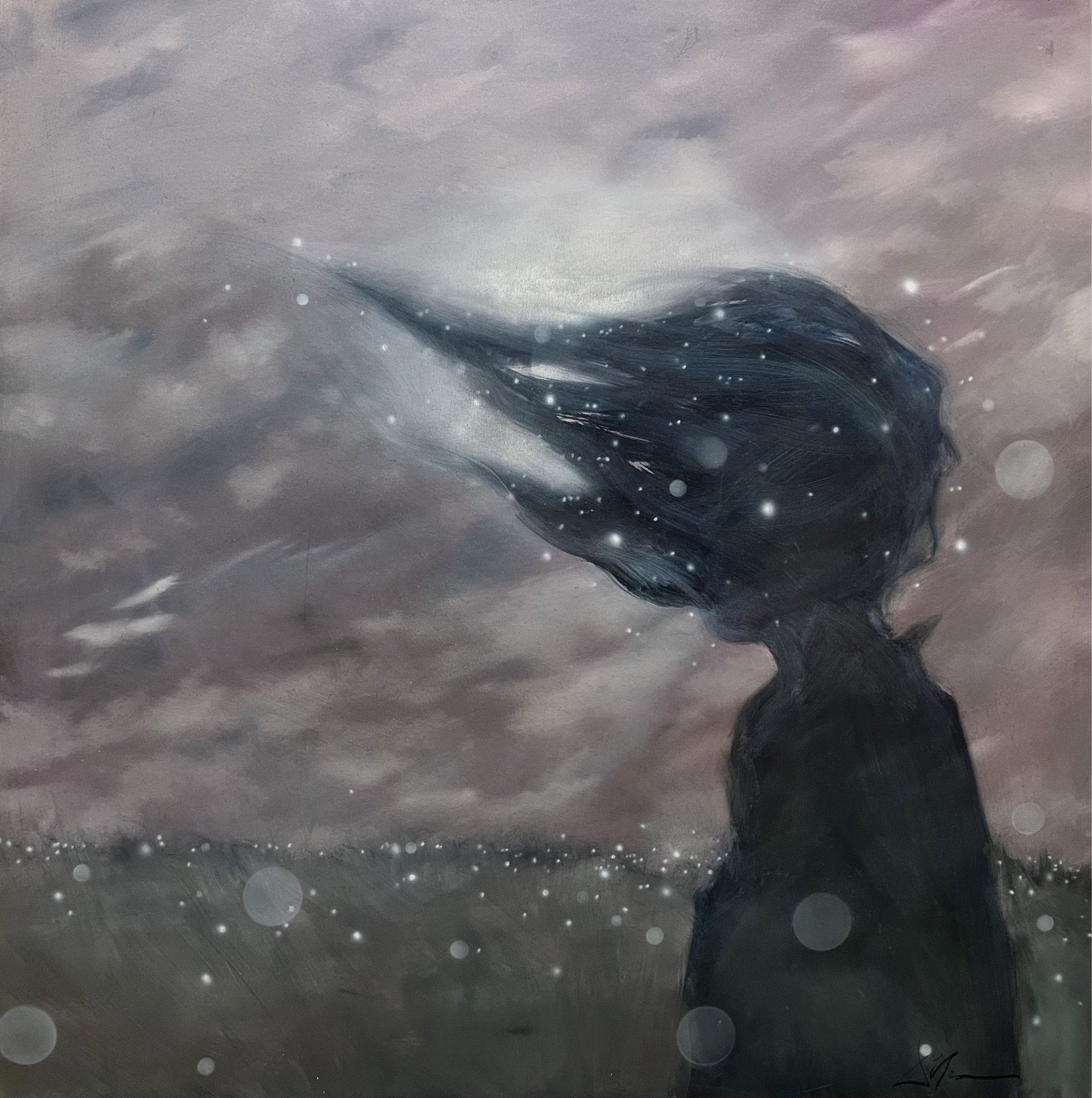Elemental, Acrylic and Oil on Canvas, Robert Wilson, $2200