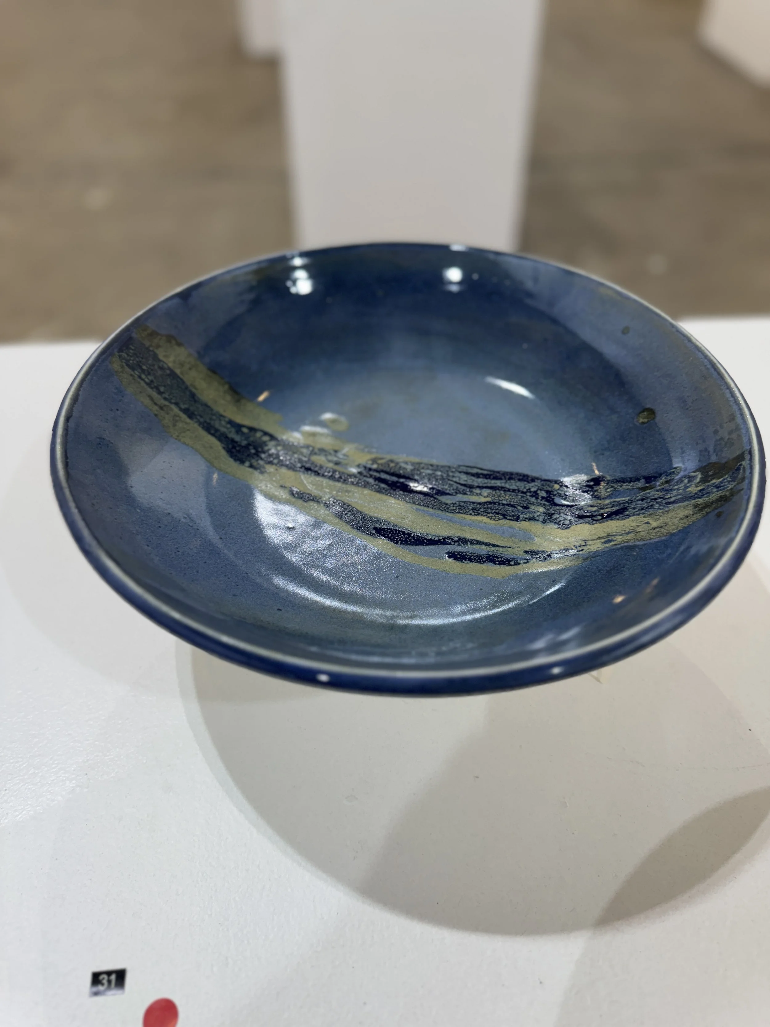  NO.31,  LARGE DISH MULTIGLAZED    Roland Gregory    $90  SOLD 