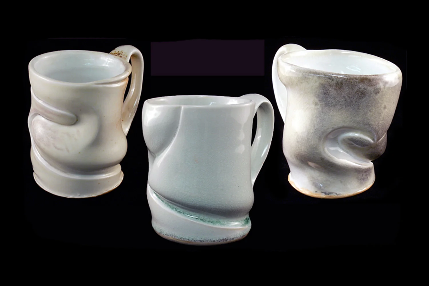Wheel thrown and altered porcelain. Reduction gas fired cone 10. 2006
