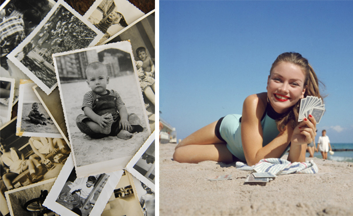 low-cost snapshots via the Brownie camera (left) advanced color photography for Time Life, 1946 (right)