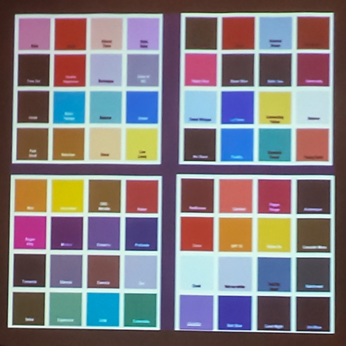 (forecasted color palette trends across all four regions)