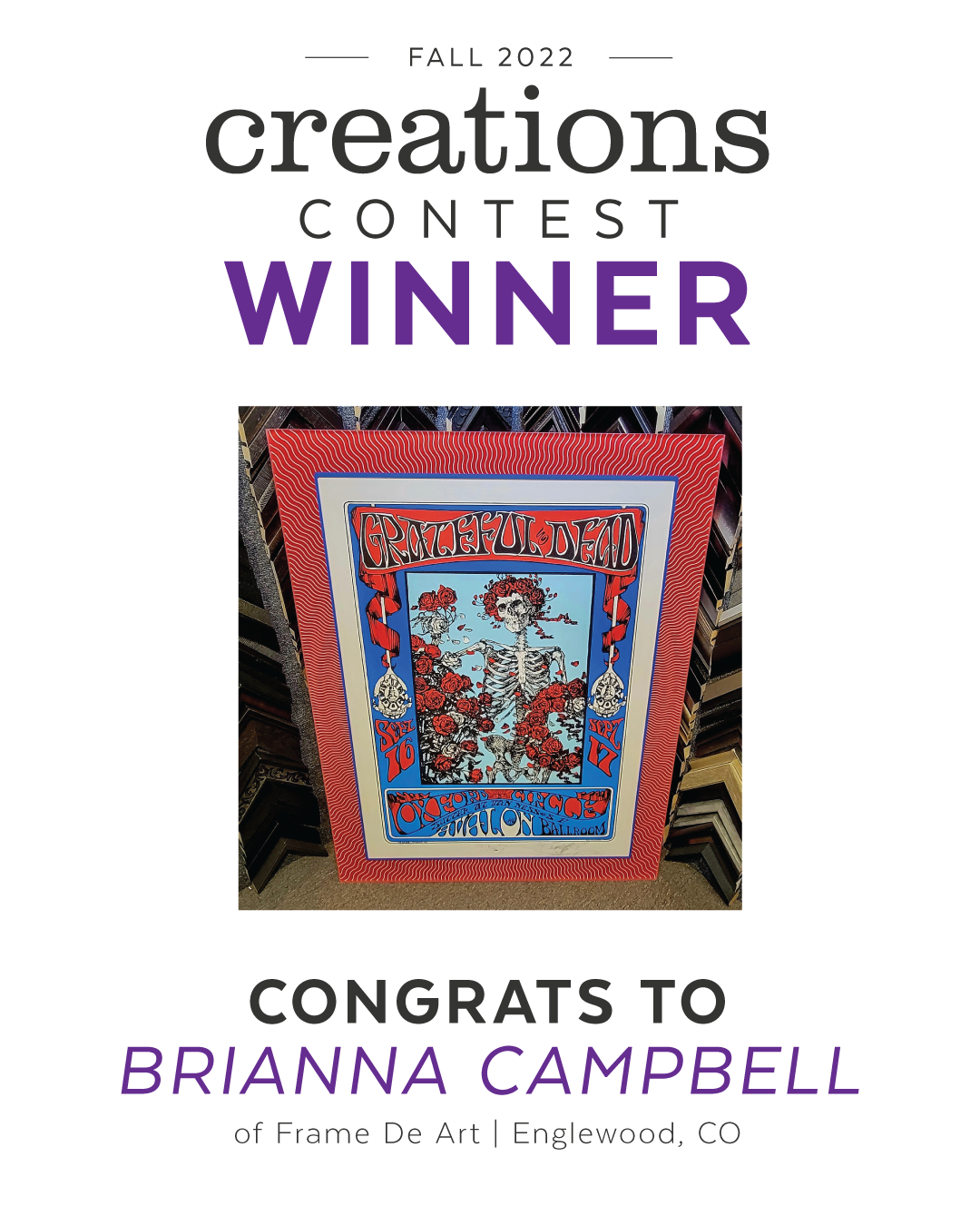 Fall 2022 Creations Winner!