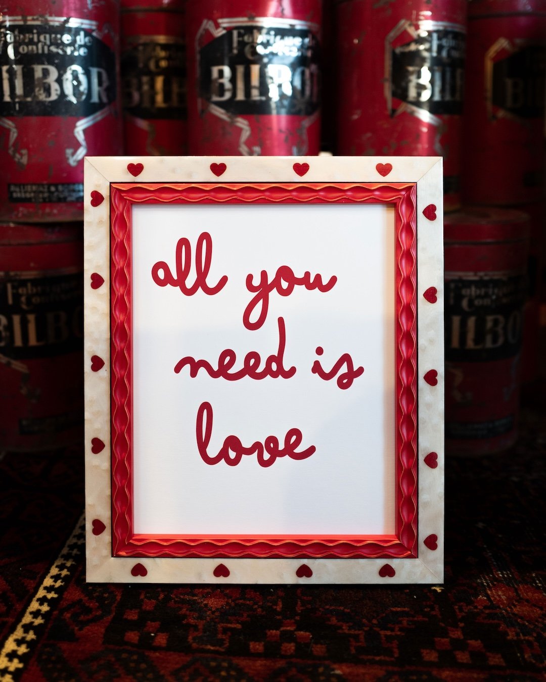 All you need is love...and #customframing of course. &hearts;️ Wishing you all a #happyvalentinesday! #frombella #withlove #bellamoulding #bellabeautiful #valentinesday #valentinesframing #framedwithlove #allyouneedislove #lovethisjob