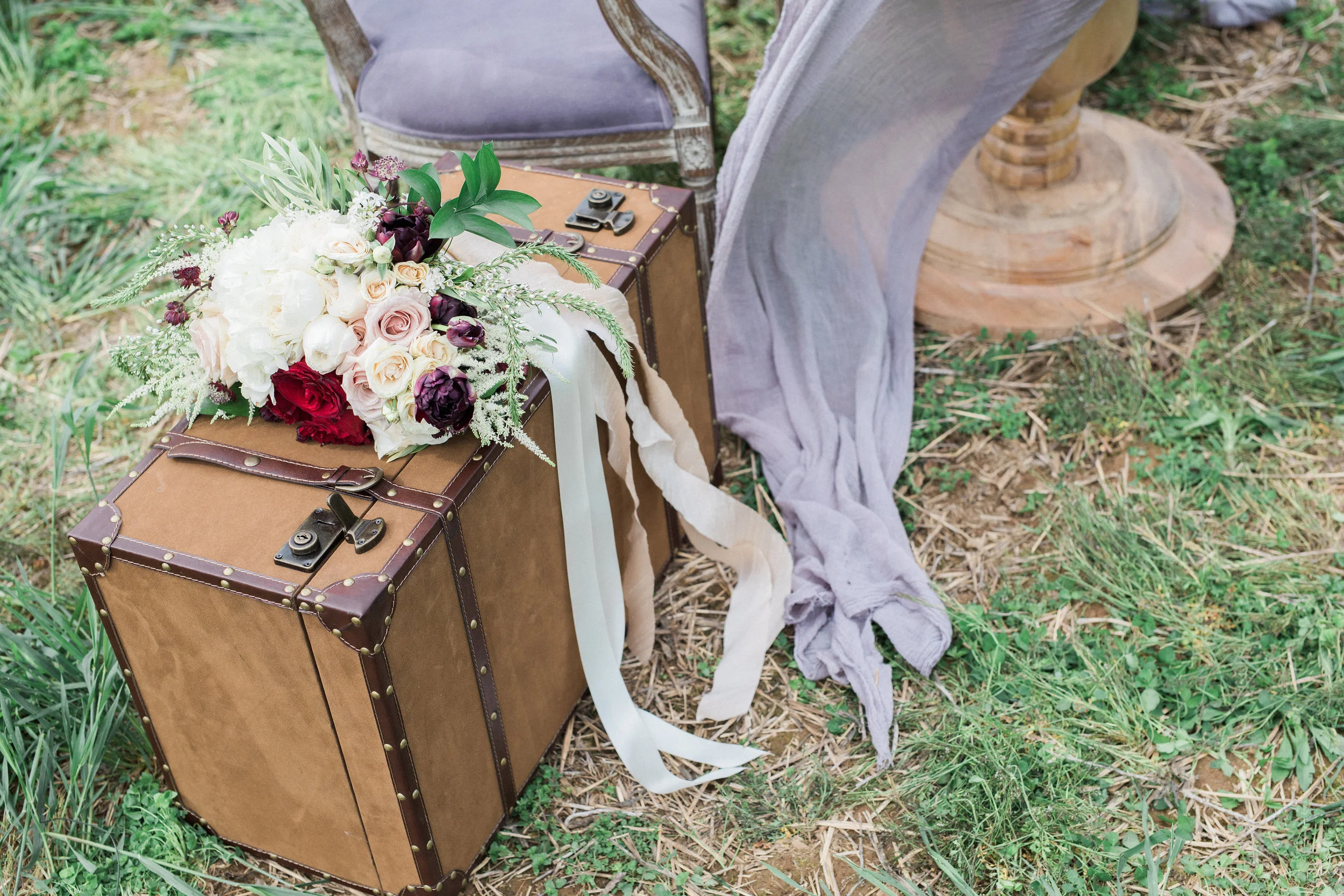 Burgundy and blush wedding by Love & Luster Floral Design