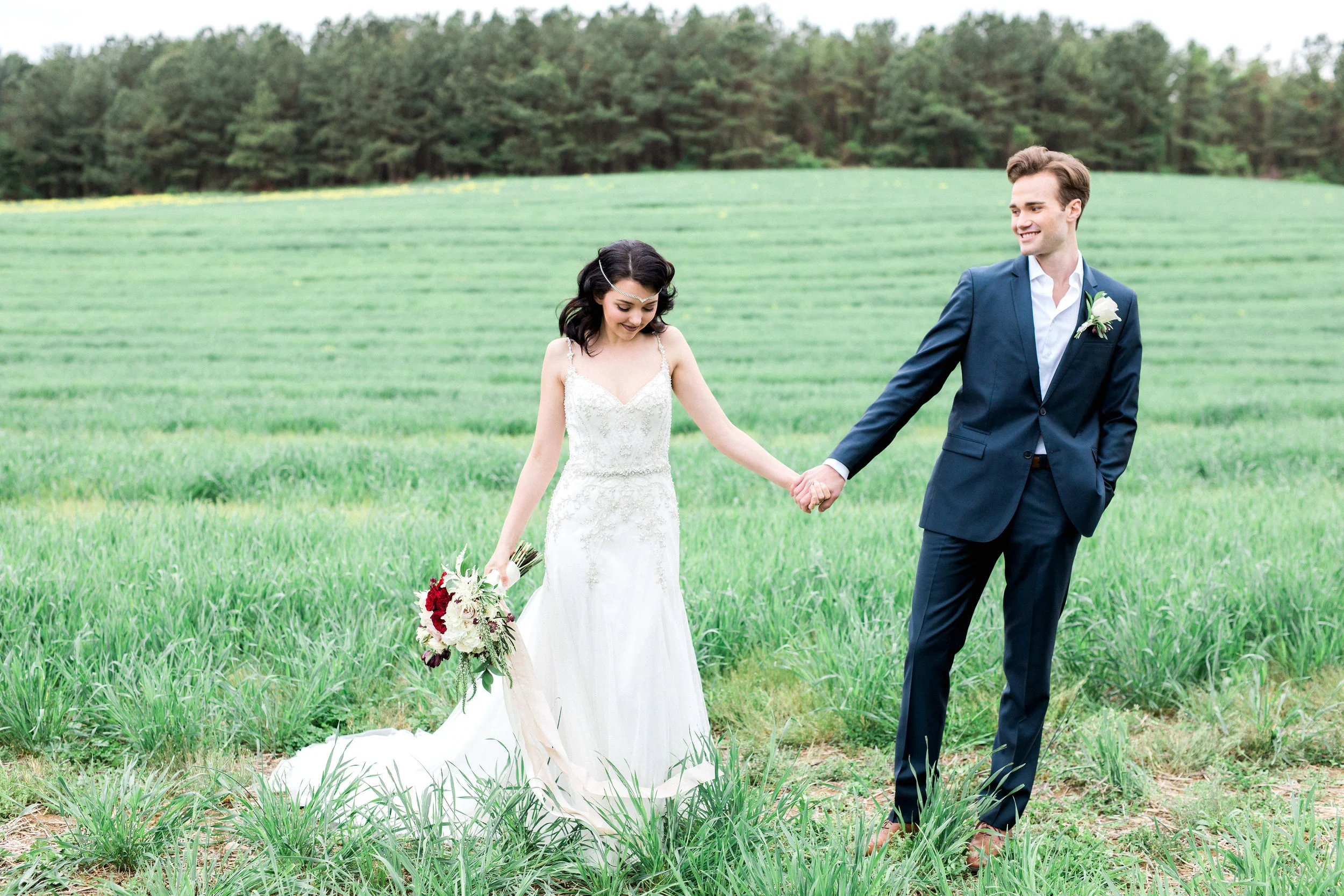 Burgundy and blush wedding by Love & Luster Floral Design
