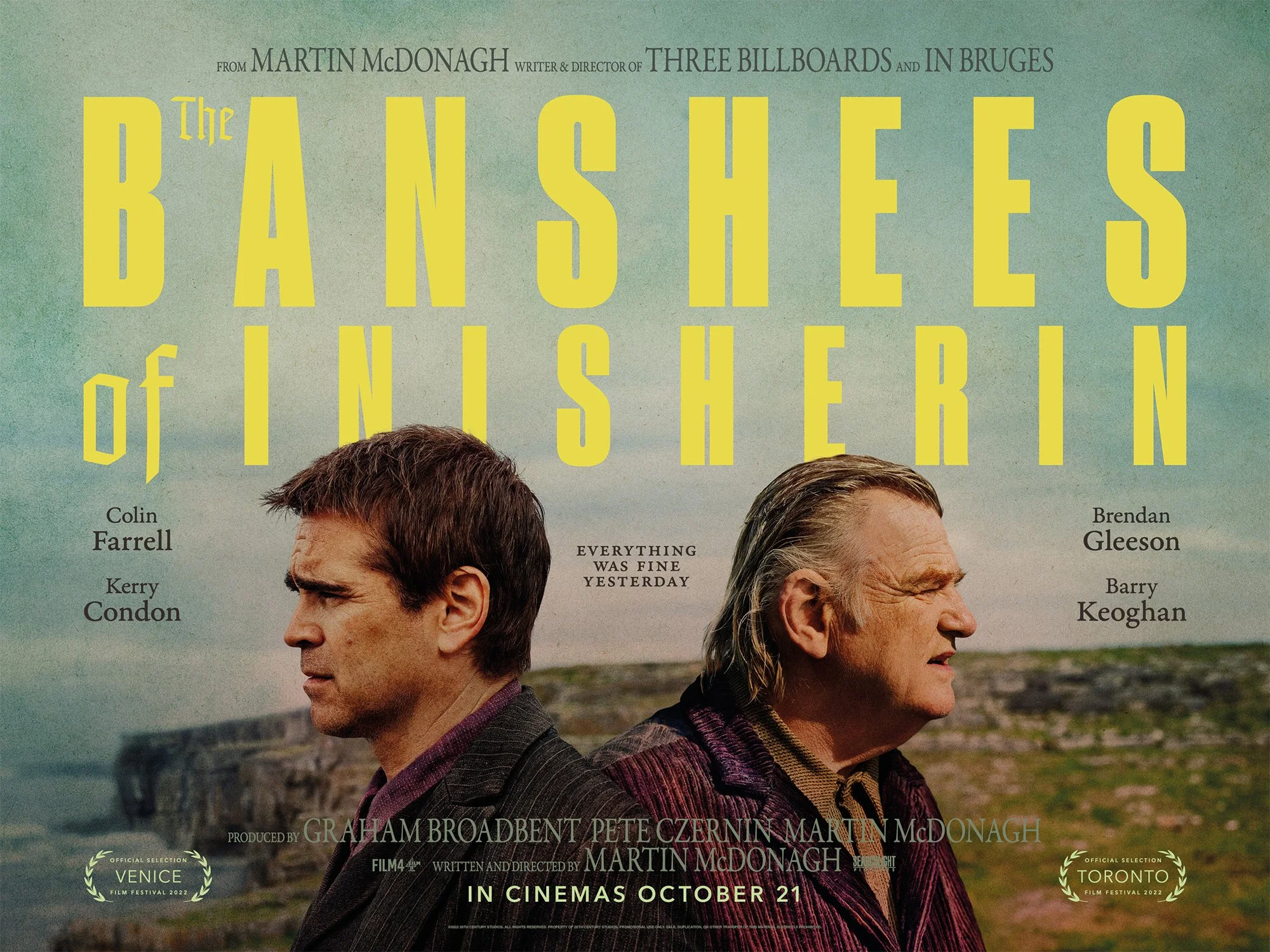 The Banshees of Inisherin Key Art Searchlight Pictures