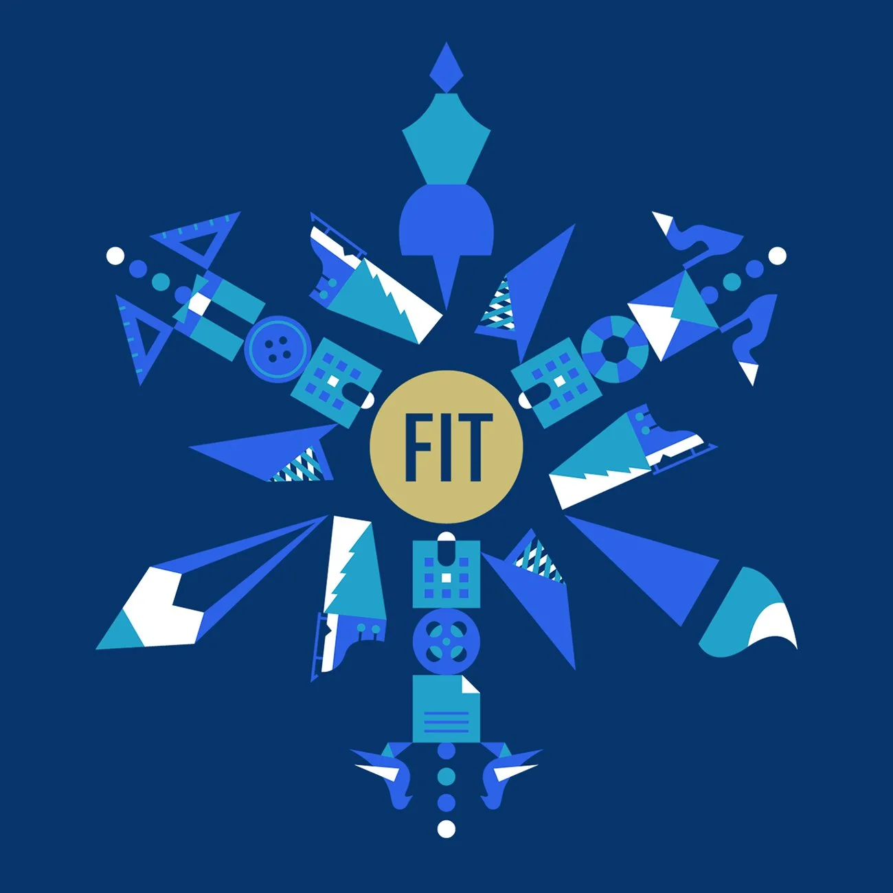 FIT Alumni Holiday Card Illustration