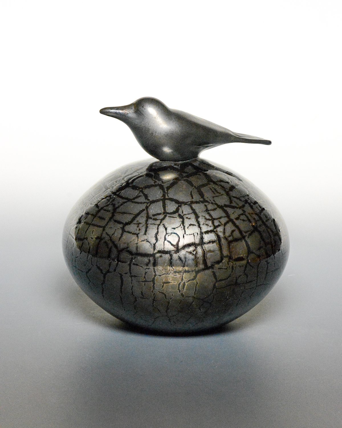 Raven and Black Crackled Egg